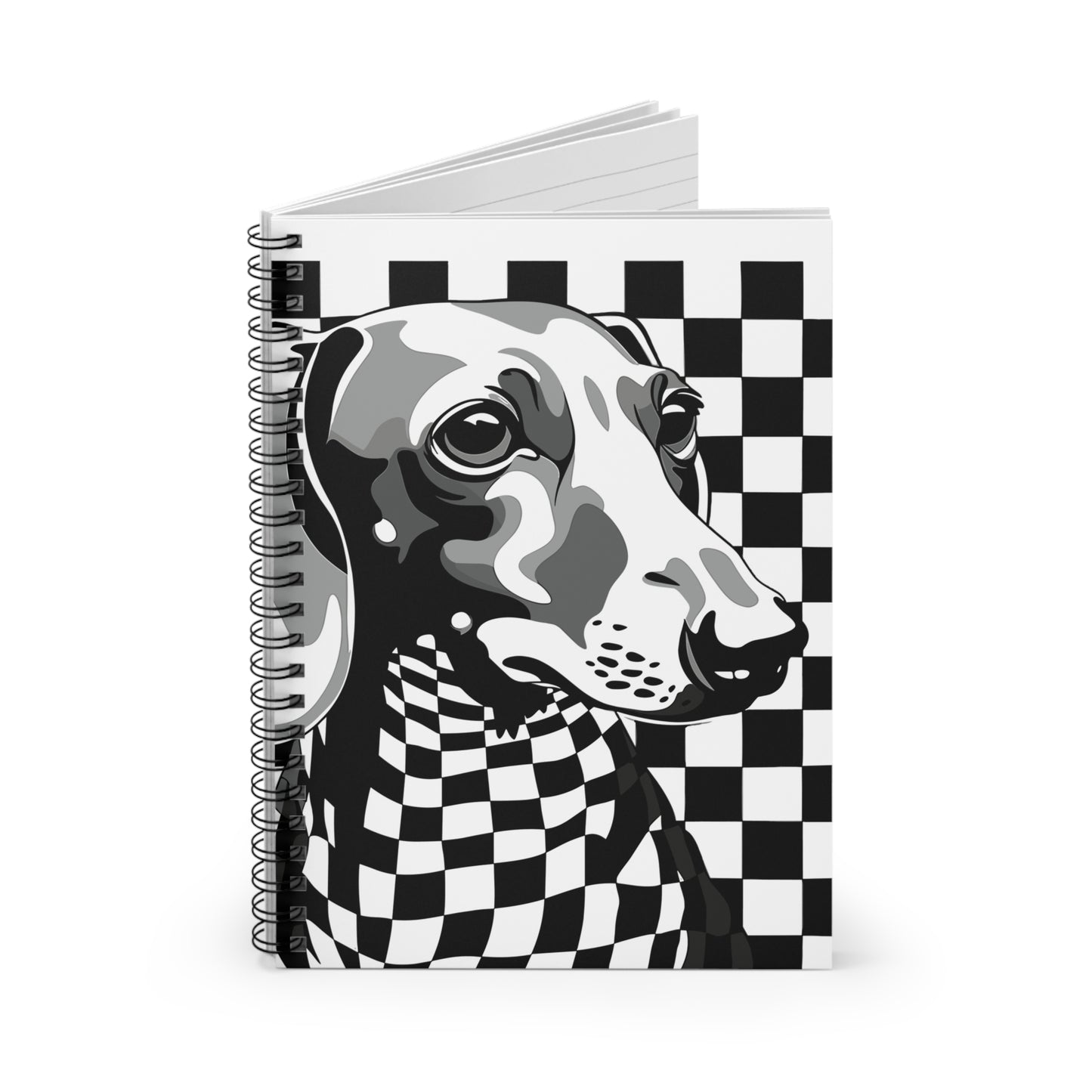 "Check, Please!" Tan Smooth-Haired Dachshund Ruled Line Spiral Notebook