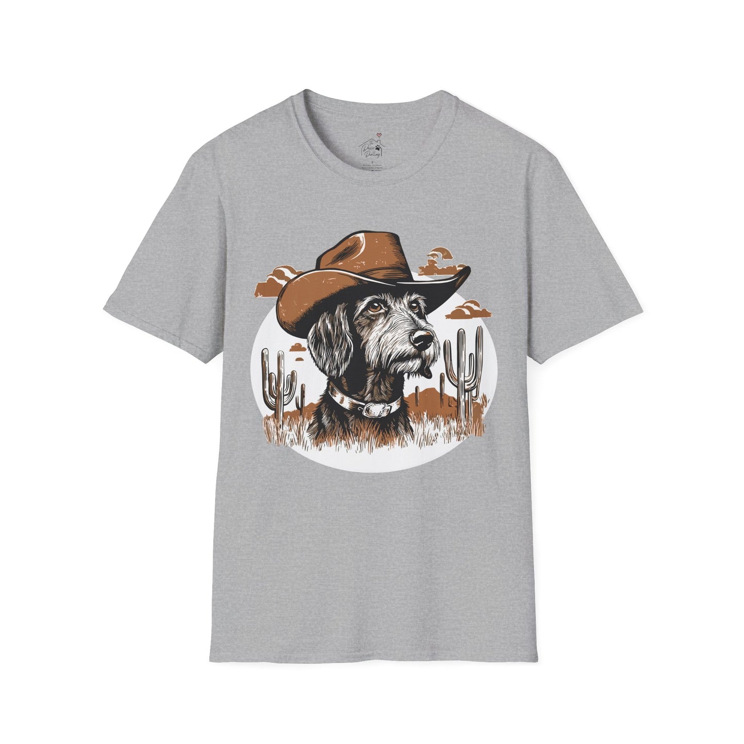 "Wired West" Wire-Haired Dachshund Unisex Softstyle T-Shirt