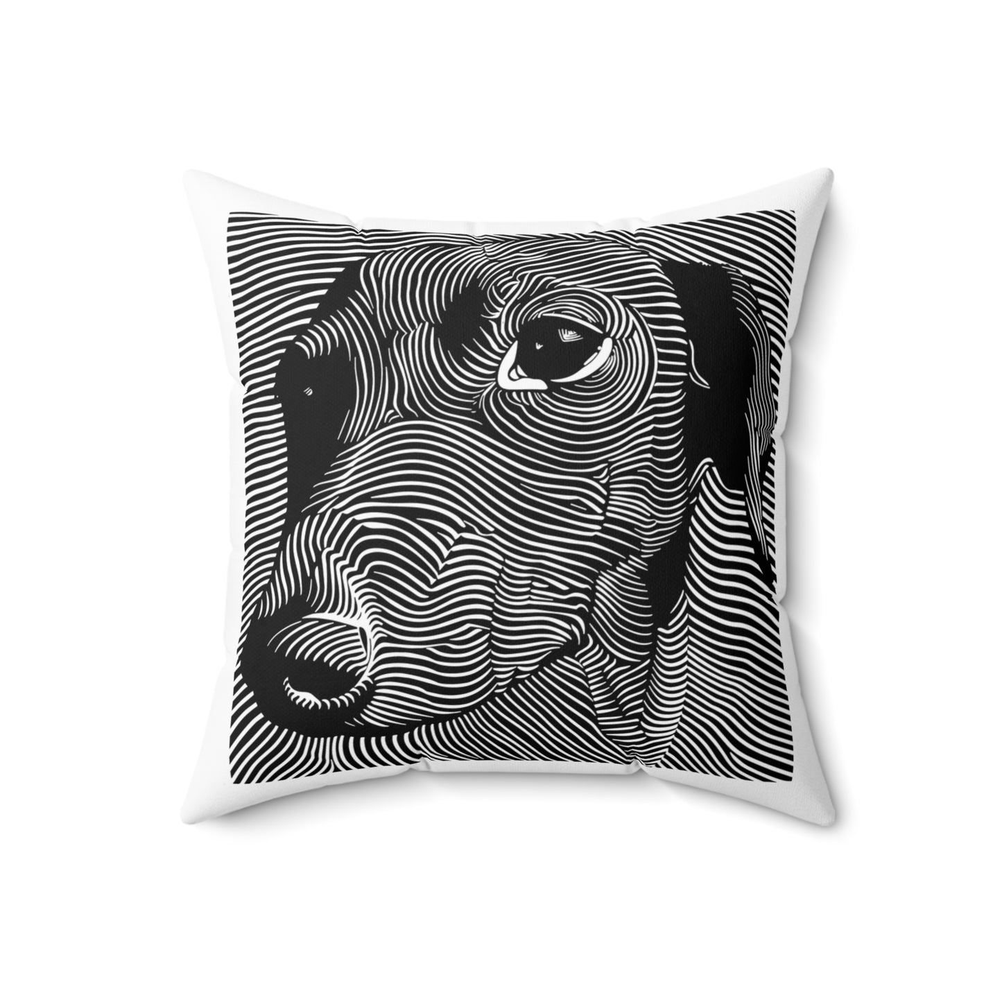"Maze" Smooth-Haired Dachshund Square Throw Pillow