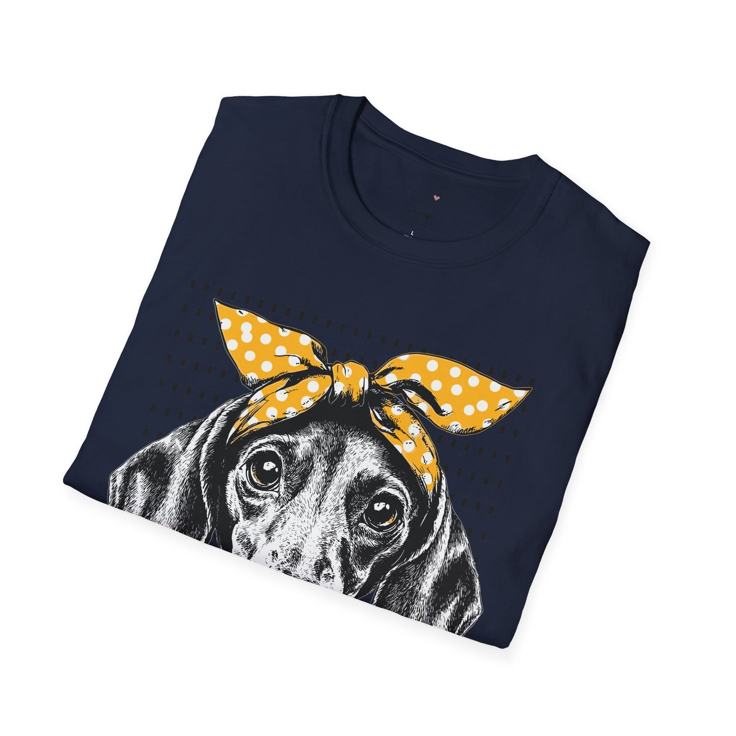 "Let's Polka" Tan Smooth-Haired Dachshund Unisex Softstyle T-Shirt