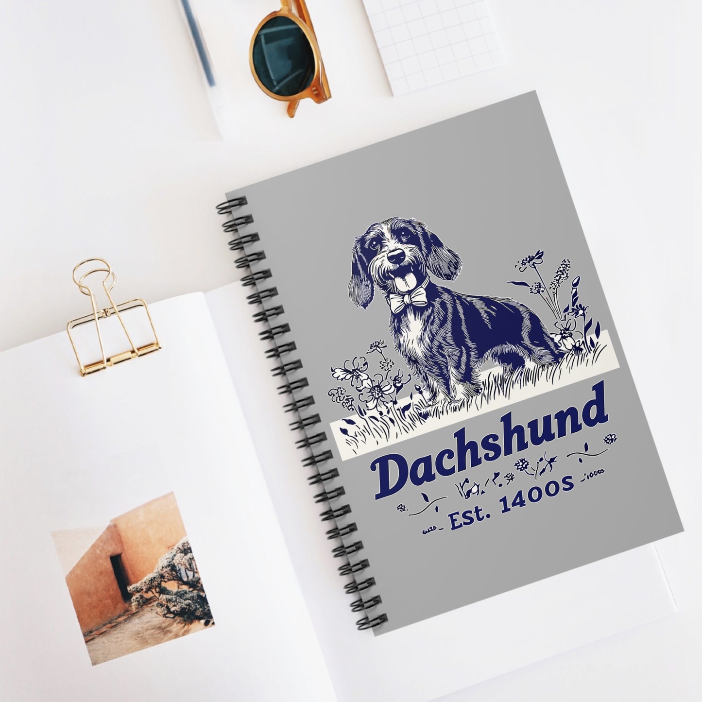 "Circa" Wire-Haired Dachshund Ruled Line Spiral Notebook