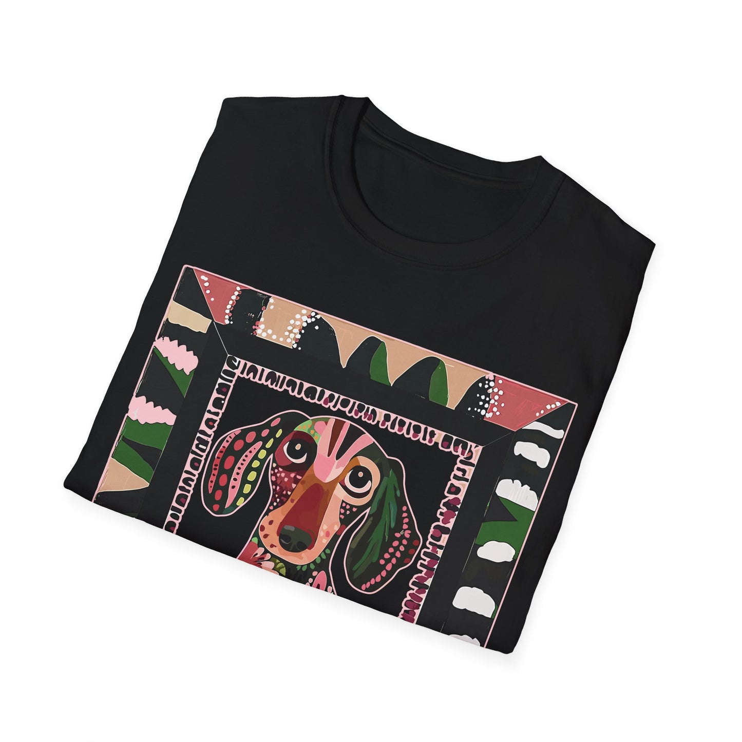 "Smooth Wacky Frame" Smooth-Haired Unisex Softstyle T-Shirt