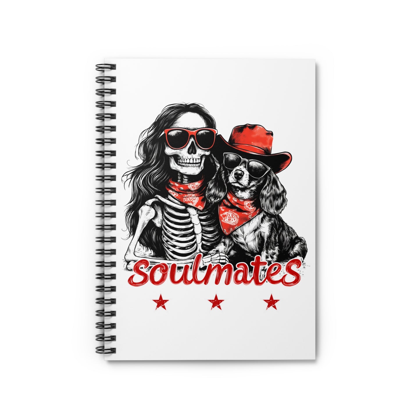 "Long-Time Soulmate" Long-Haired Dachshund Ruled Line Spiral Notebook