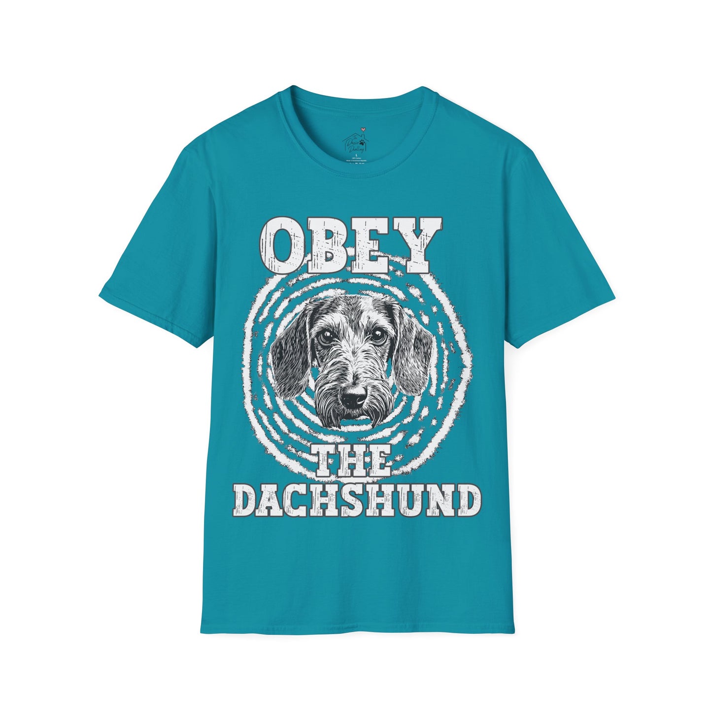"Obey" Wire-Haired Dachshund Unisex Softstyle T-Shirt