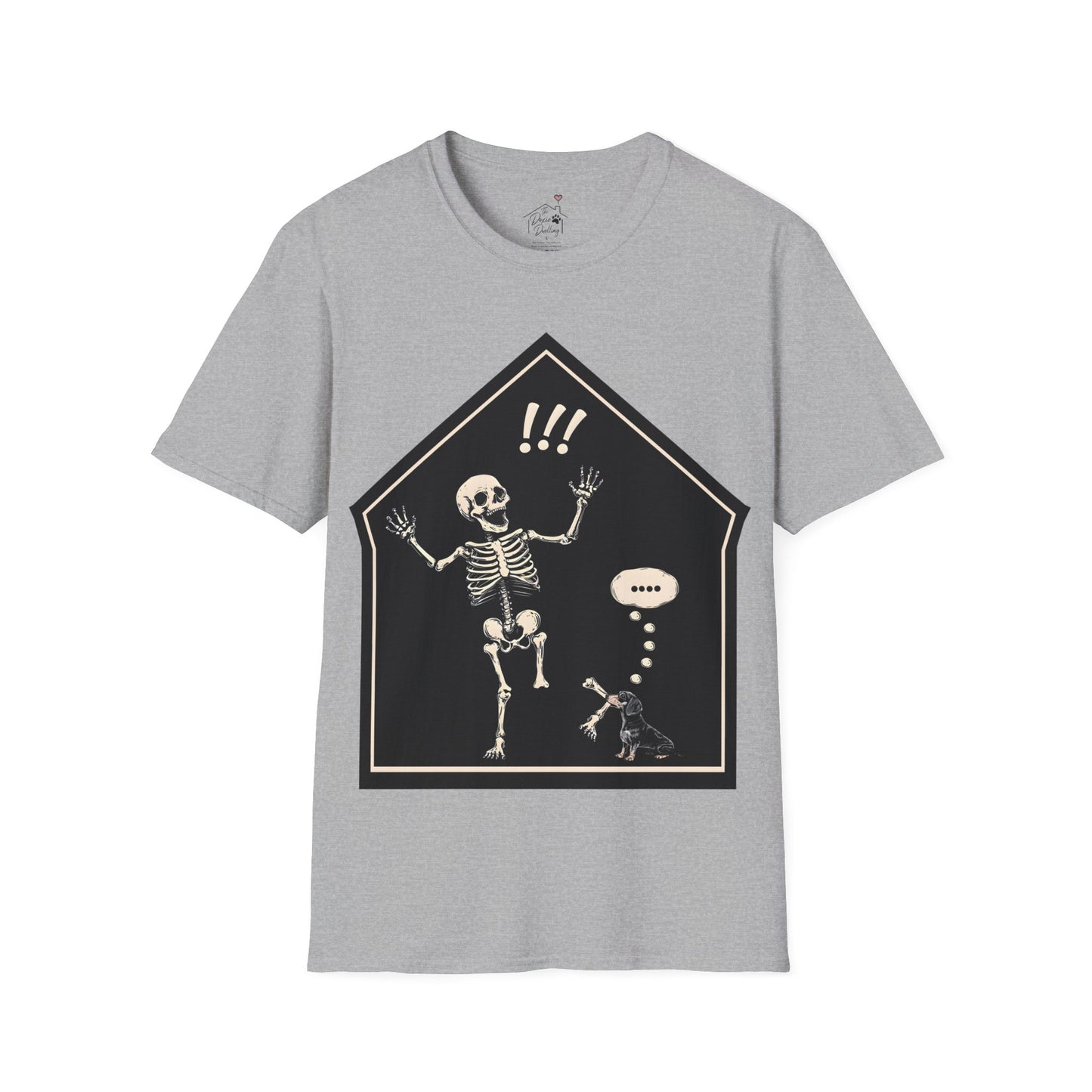 "Aughh!" Smooth-Haired Dachshund Halloween Unisex Softstyle T-Shirt