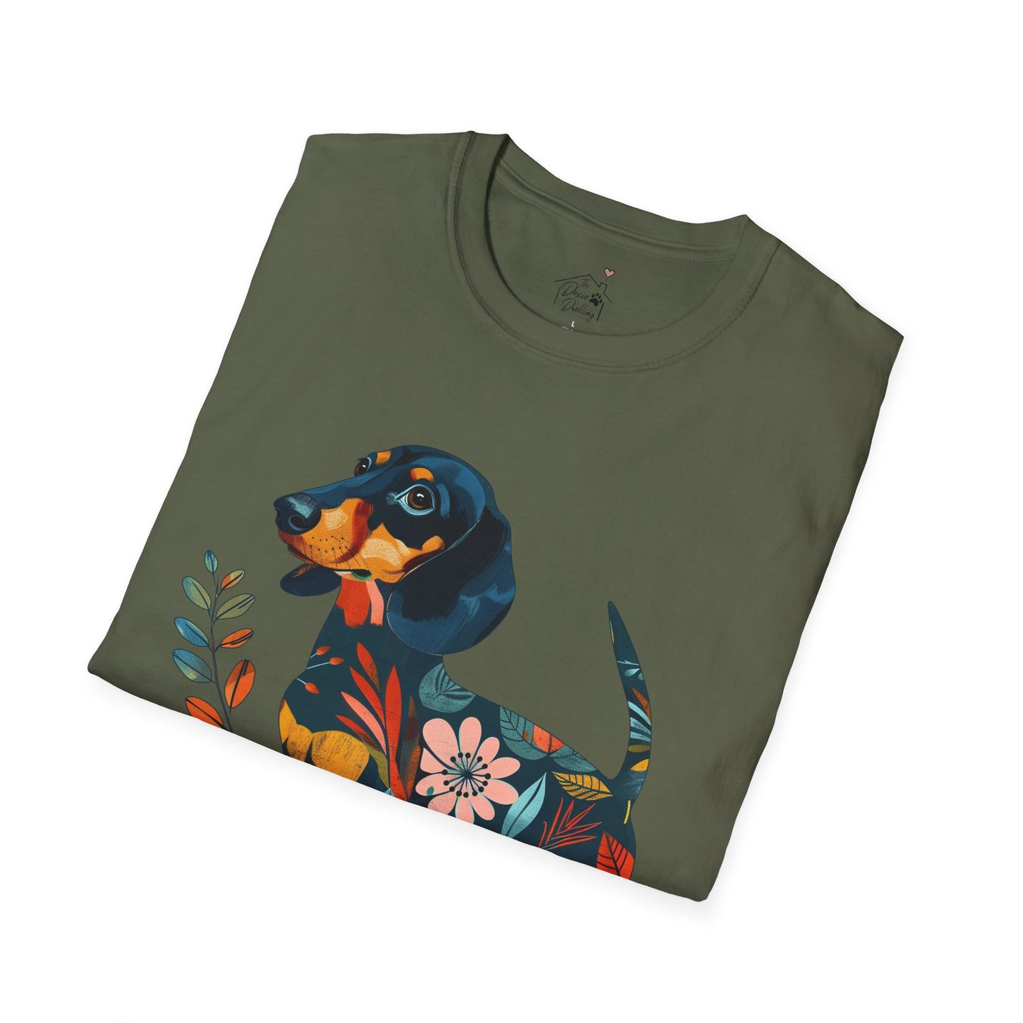 "Fresh" Black & Tan Smooth-Haired Dachshund Unisex Softstyle T-Shirt