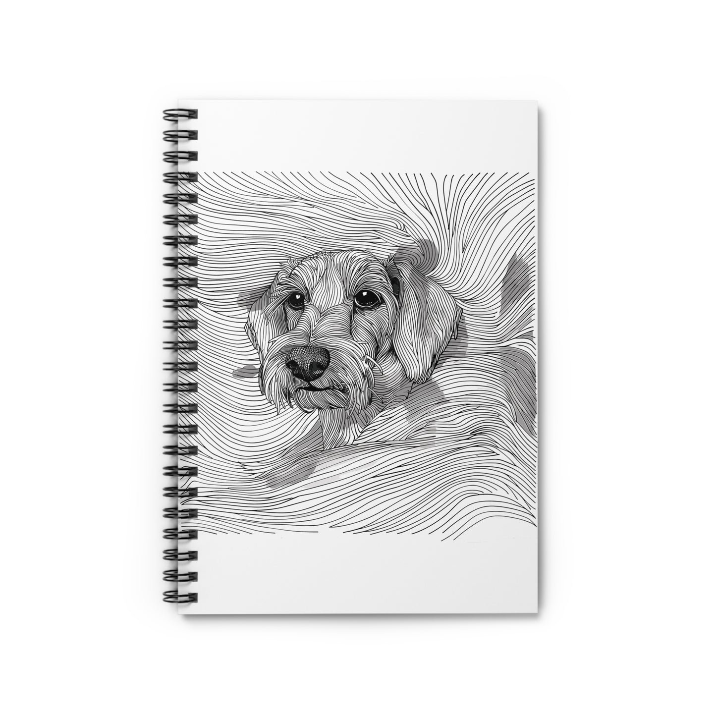"Wired Joy" Wire-Haired Dachshund Ruled Line Spiral Notebook