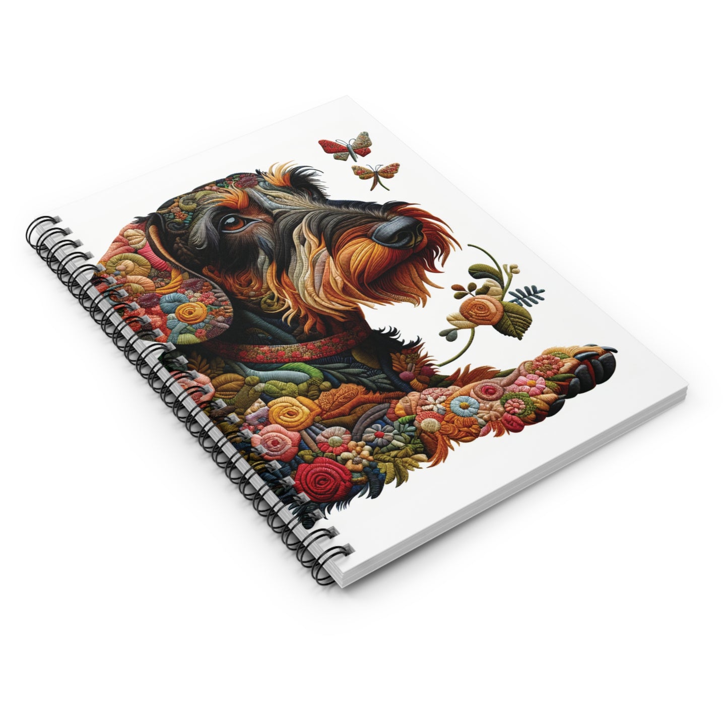 "Halfsies" Wire-Haired Dachshund Ruled Line Spiral Notebook
