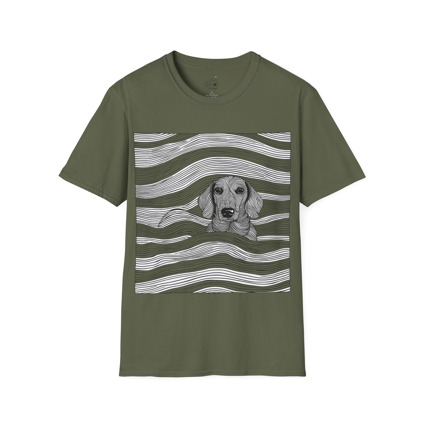 "Smooth Joy" Tan Smooth-Haired Dachshund Unisex Softstyle T-Shirt
