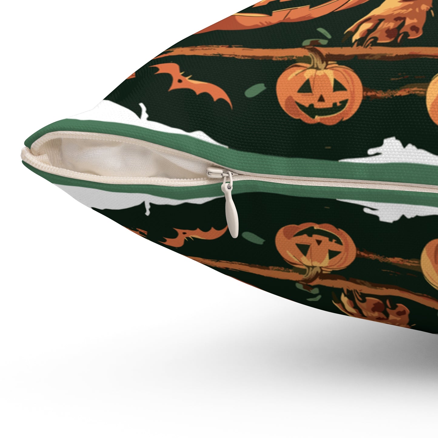 #7 Halloween Inspired Tan Smooth-Haired Dachshund Throw Pillow