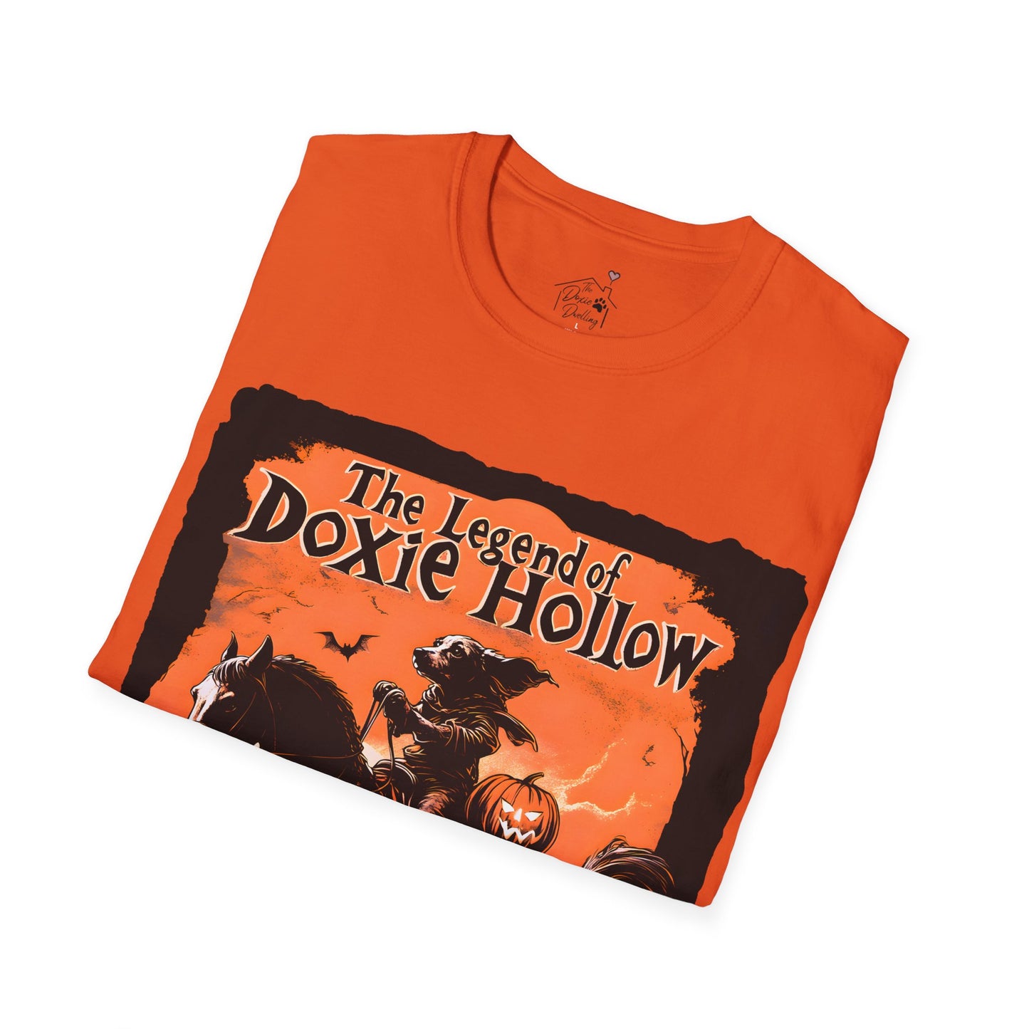 "Long's Hollow" Long-Haired Dachshund Halloween Unisex Softstyle T-Shirt