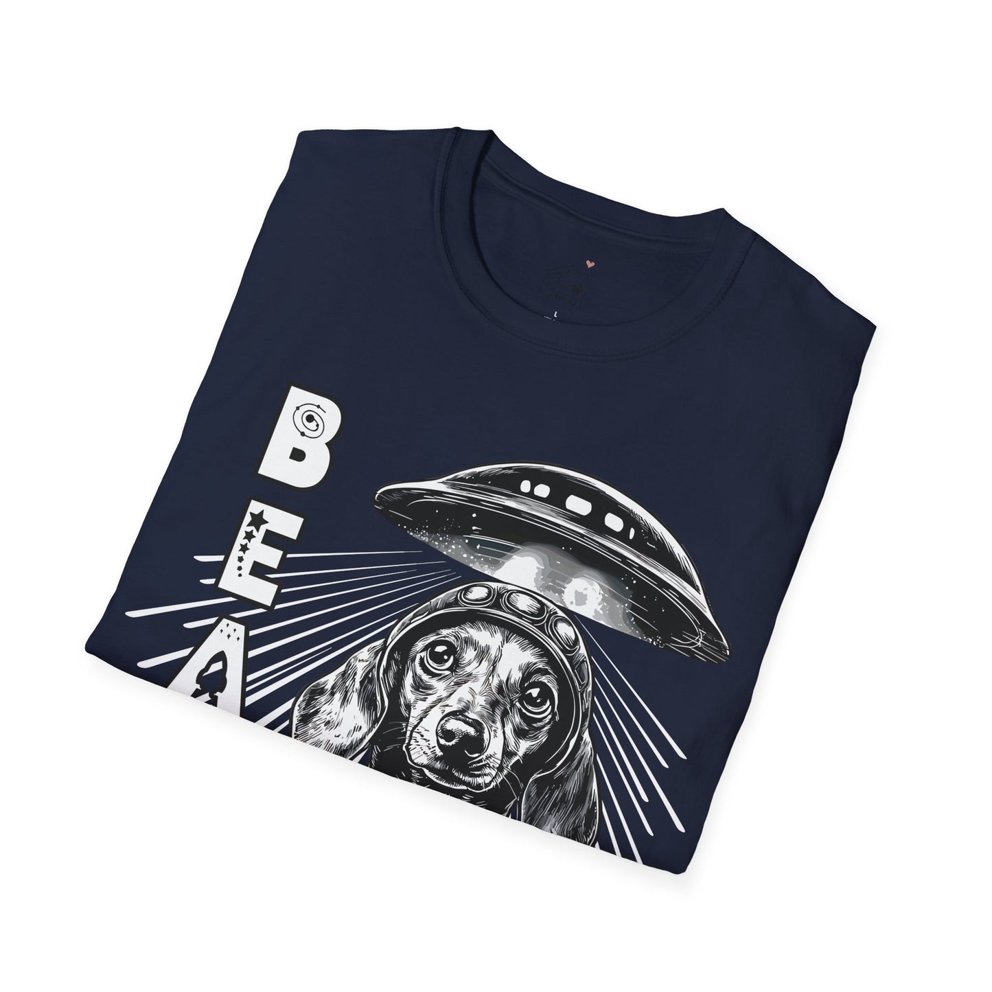 "Blue Beam" Smooth-Haired Dachshund Unisex Softstyle T-Shirt