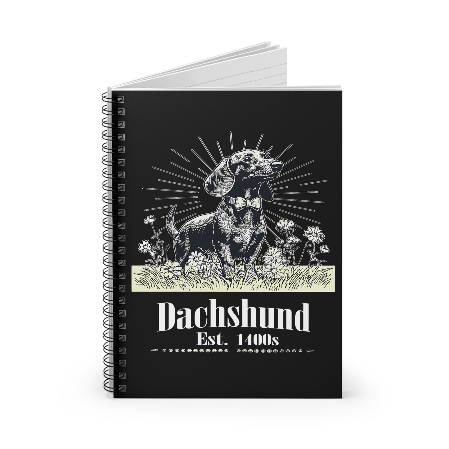 "Circa" Smooth-Haired Dachshund Ruled Line Spiral Notebook
