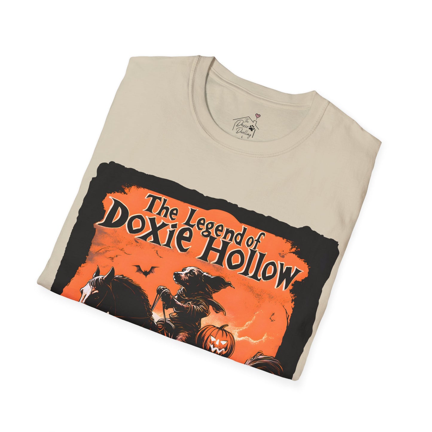 "Long's Hollow" Long-Haired Dachshund Halloween Unisex Softstyle T-Shirt