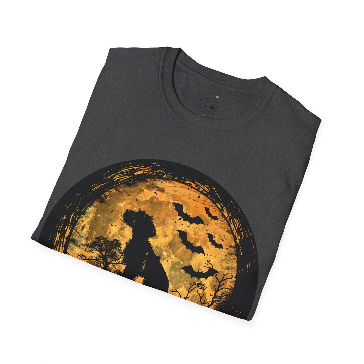 "Moon Child" Wire-Haired Dachshund Halloween Unisex Softstyle T-Shirt