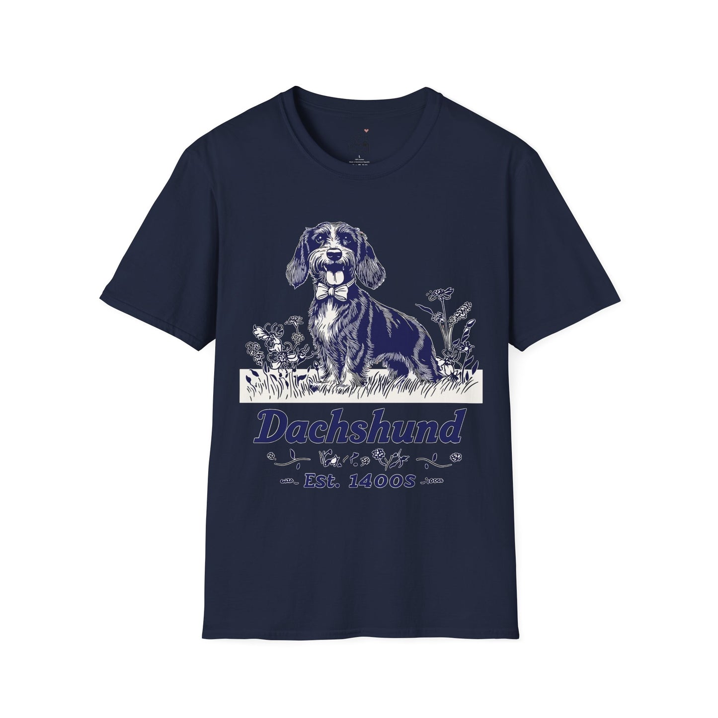 "Circa" Wire-Haired Dachshund Unisex Softstyle T-Shirt