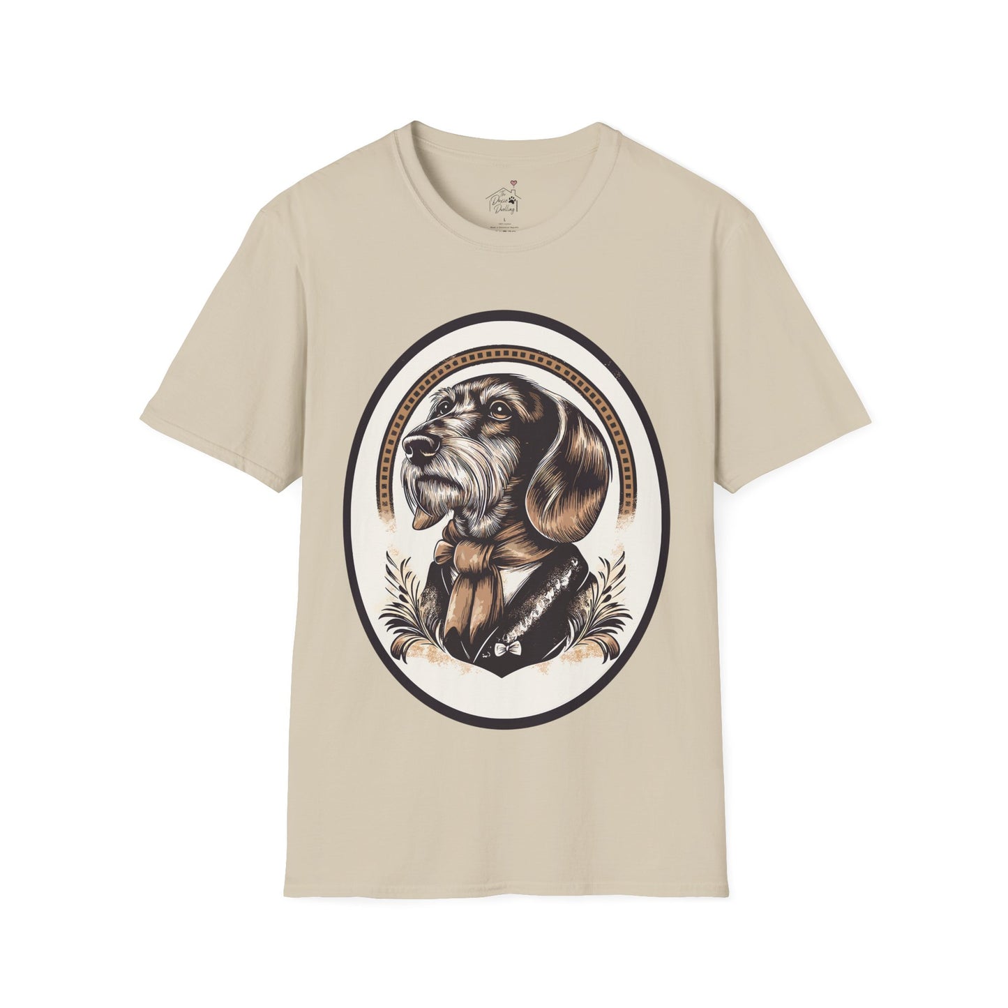 "Distinguished Gentleman" Wire-Haired Dachshund Unisex Softstyle T-Shirt