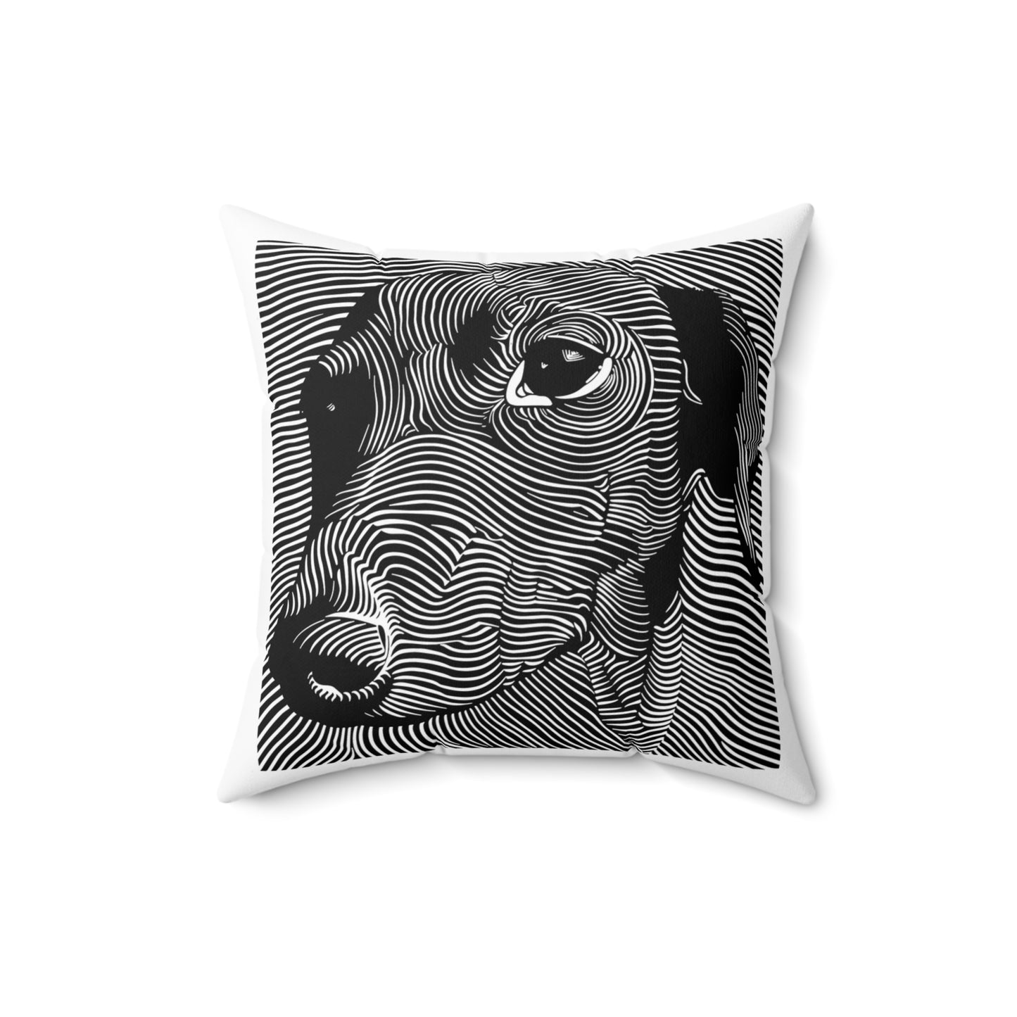 "Maze" Smooth-Haired Dachshund Square Throw Pillow