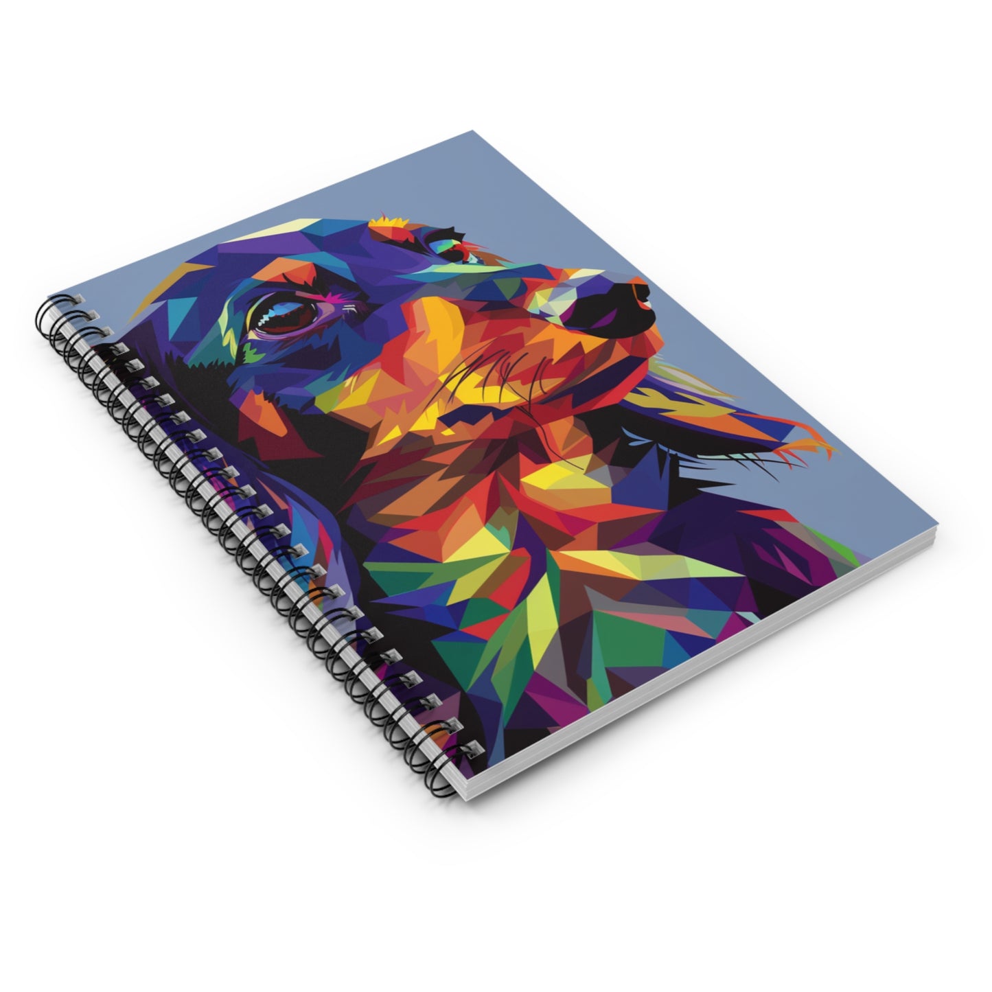 "Geode" Long-Haired Dachshund Ruled Line Spiral Notebook