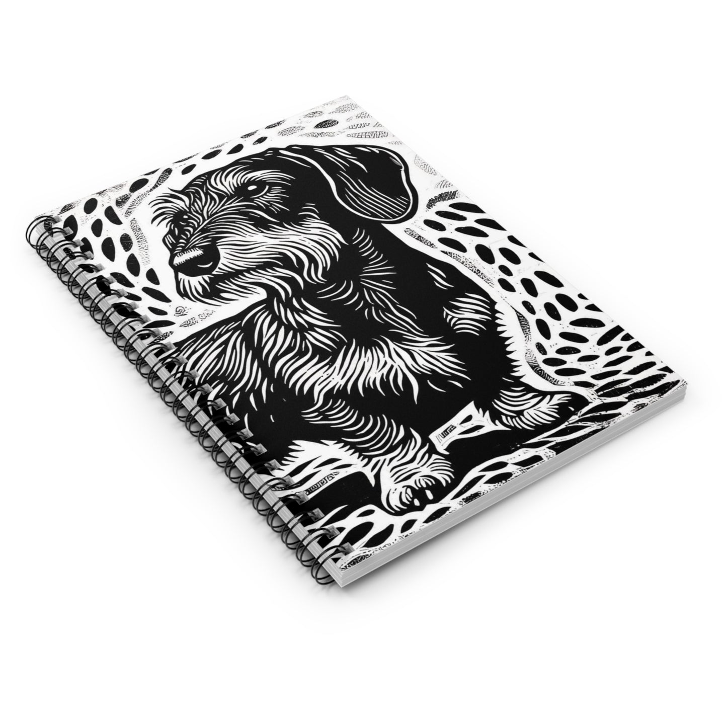 "Proud" Wire-Haired Dachshund Ruled Line Spiral Notebook