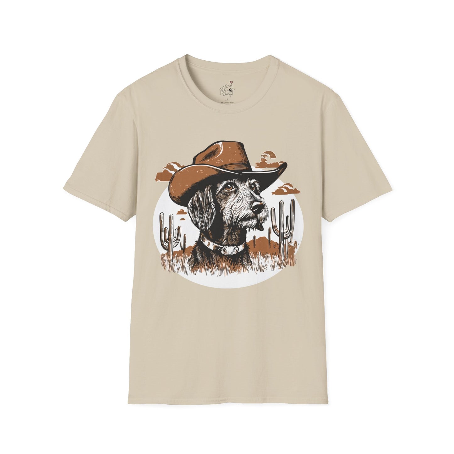 "Wired West" Wire-Haired Dachshund Unisex Softstyle T-Shirt