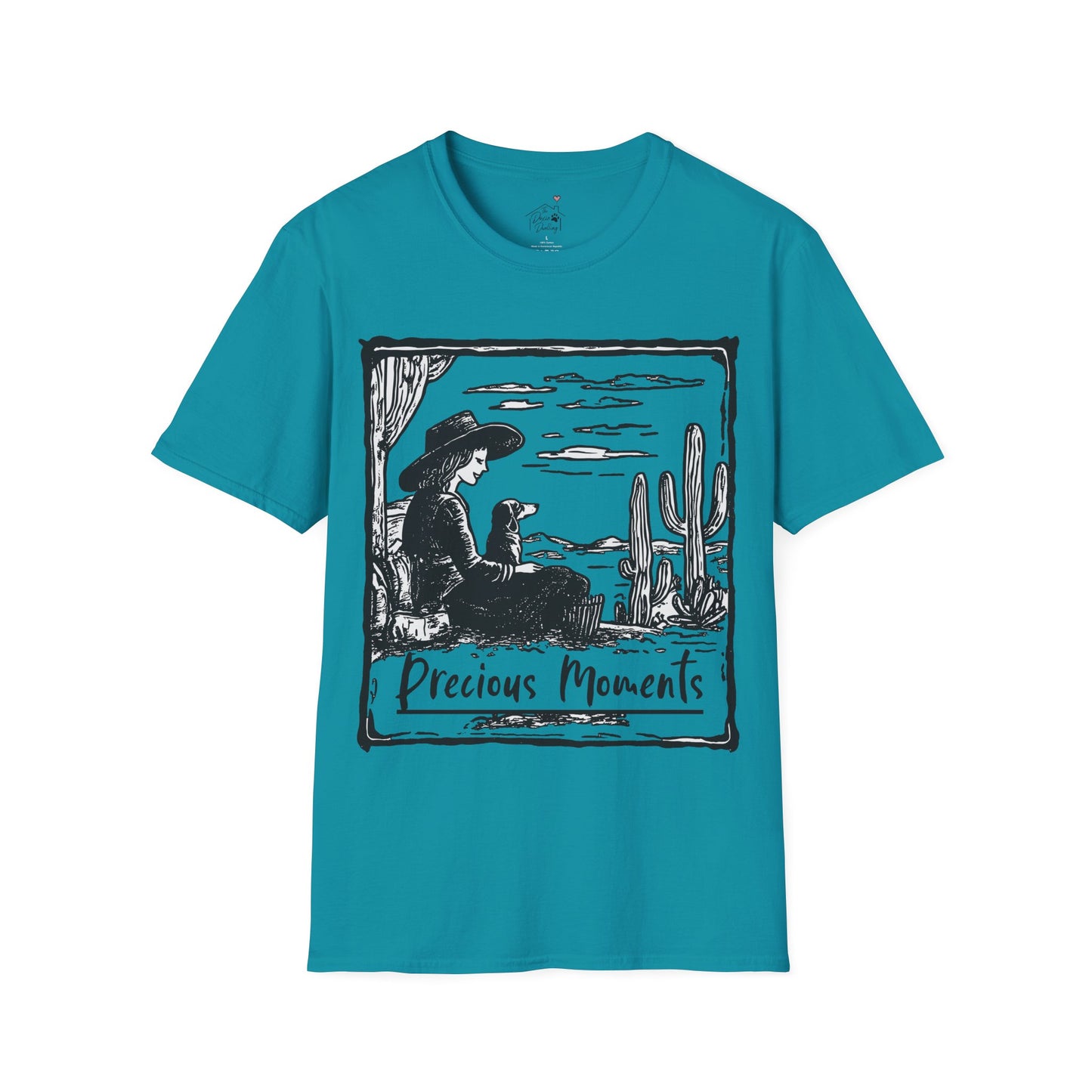 "Precious Moments" Smooth-Haired Dachshund Unisex Softstyle T-Shirt