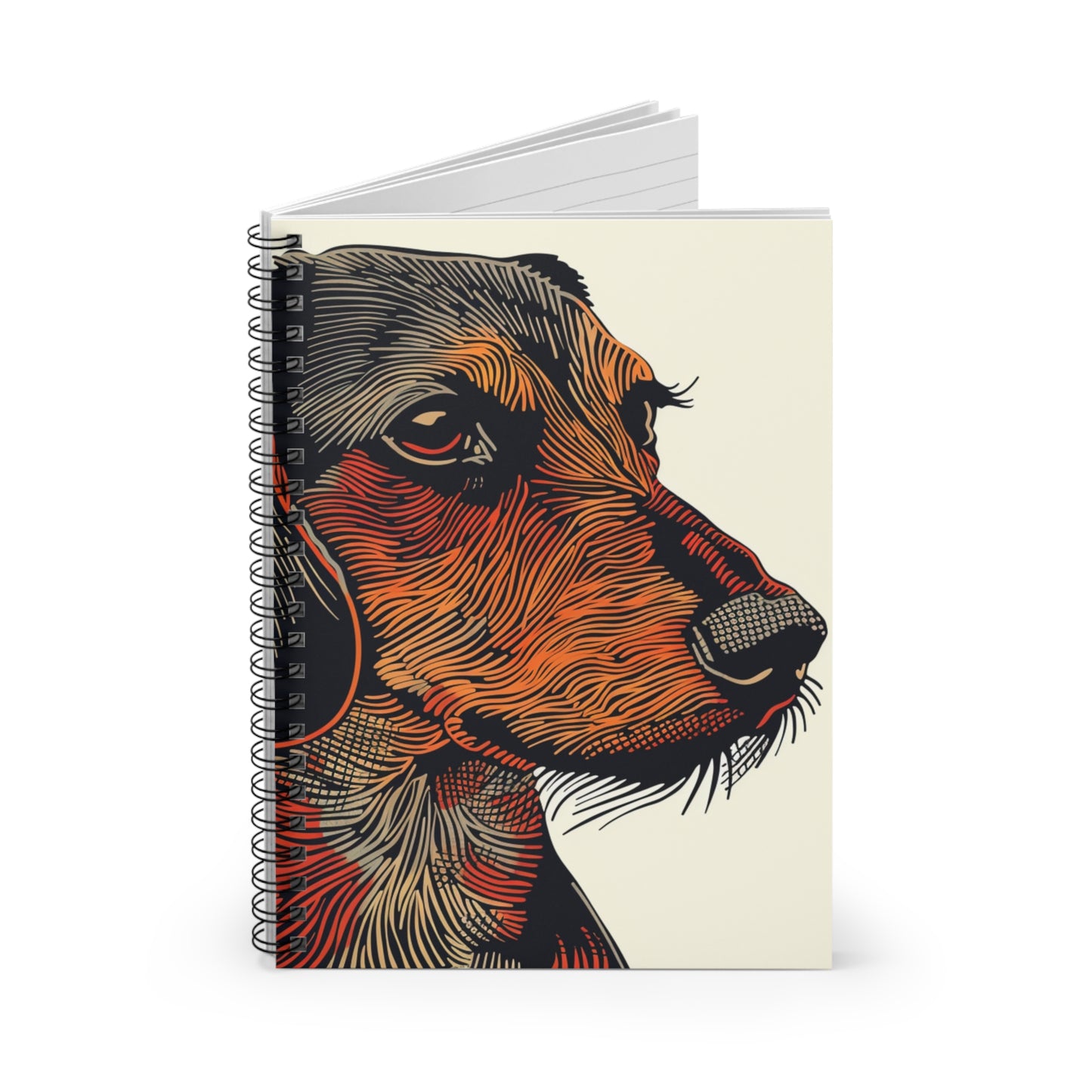"Profile" Wire-Haired Dachshund Ruled Line Spiral Notebook