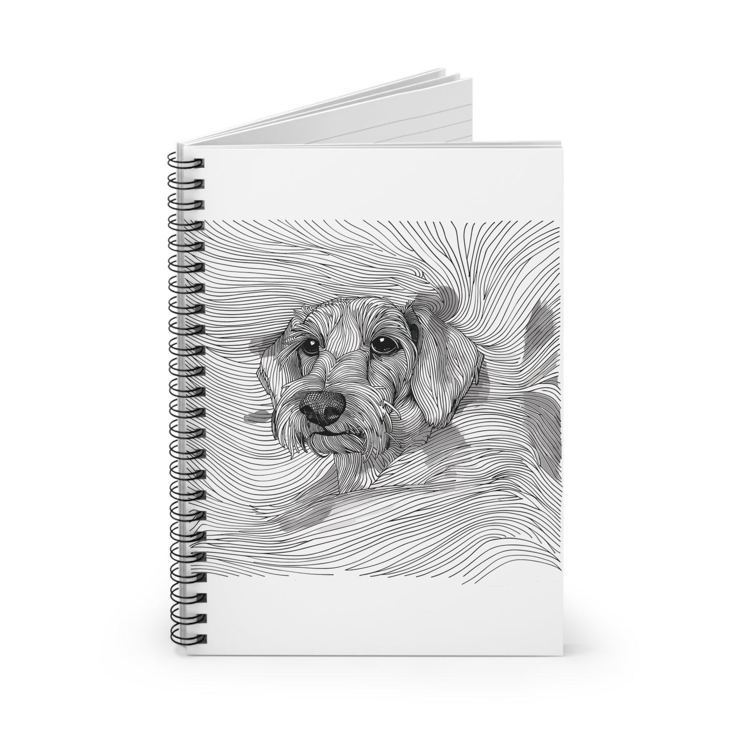 "Wired Joy" Wire-Haired Dachshund Ruled Line Spiral Notebook