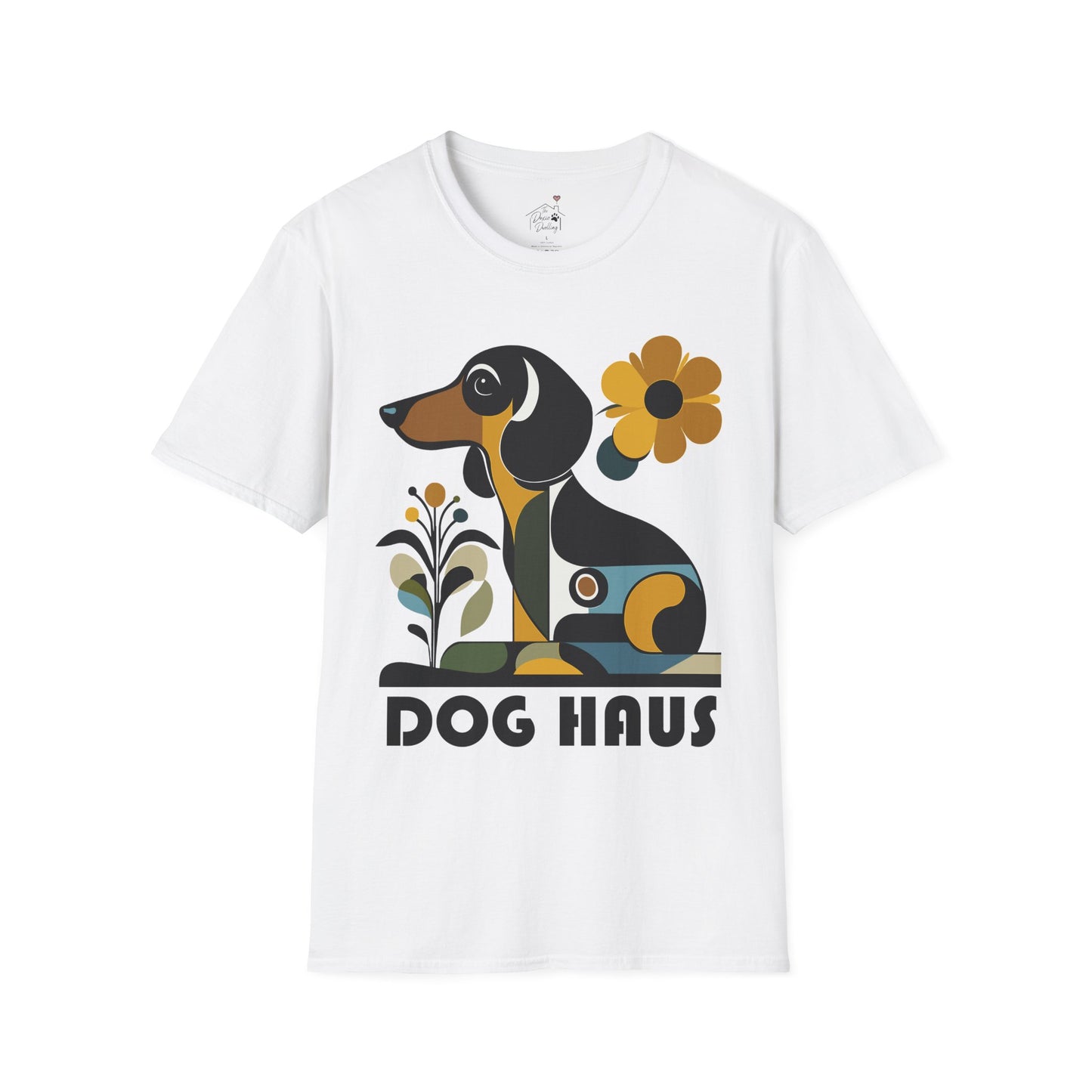 "Smooth Haus" Smooth-Haired Dachshund Unisex Softstyle T-Shirt