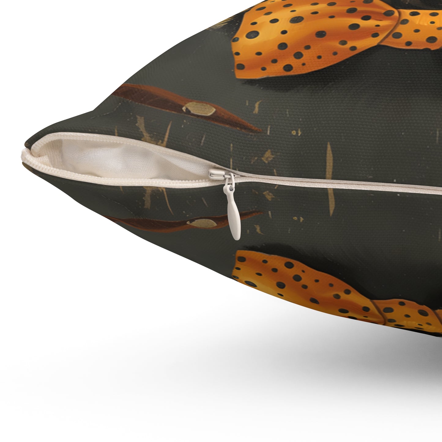 #1 Halloween Inspired Black & Tan Smooth-Haired Dachshund Throw Pillow