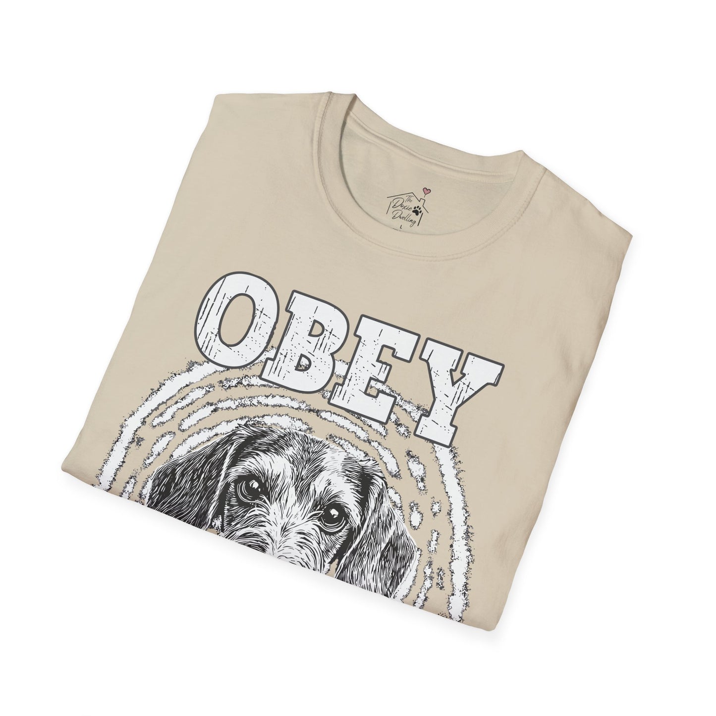 "Obey" Wire-Haired Dachshund Unisex Softstyle T-Shirt