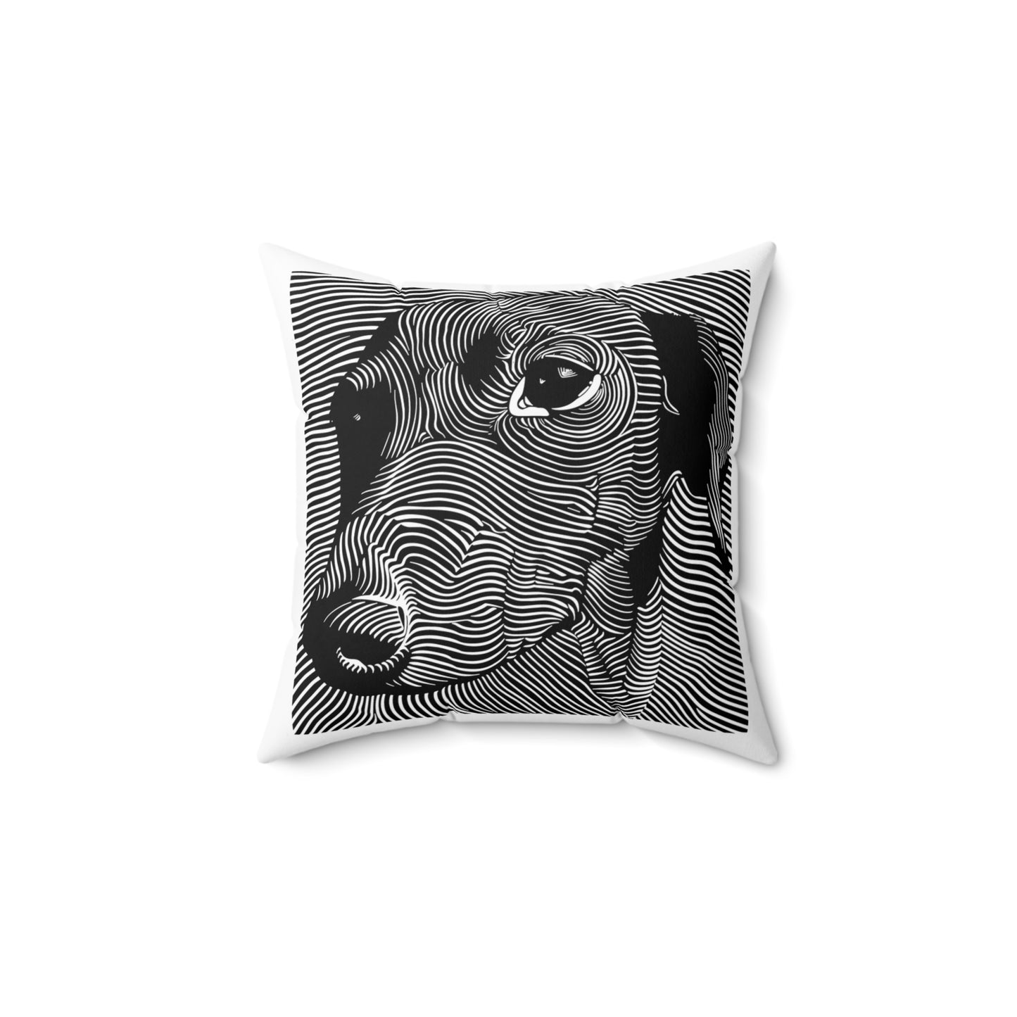 "Maze" Smooth-Haired Dachshund Square Throw Pillow