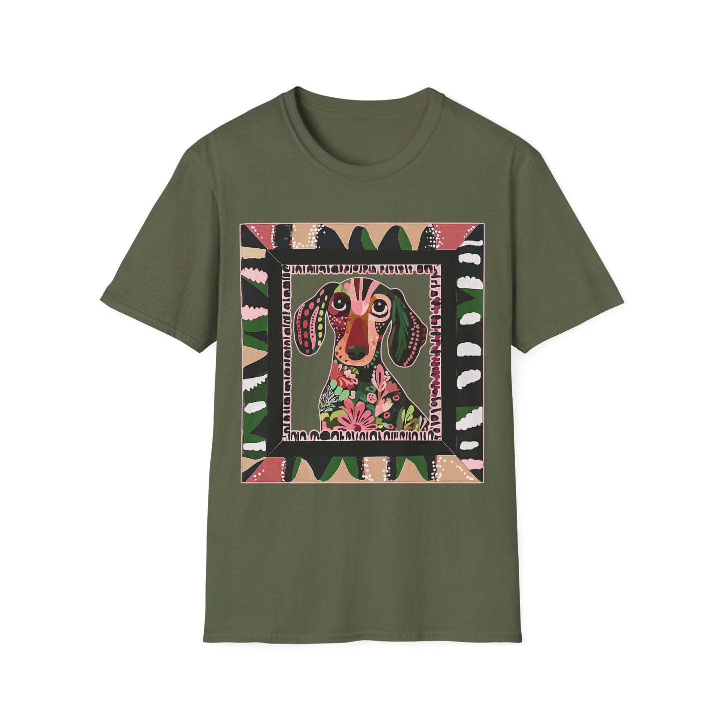 "Smooth Wacky Frame" Smooth-Haired Unisex Softstyle T-Shirt
