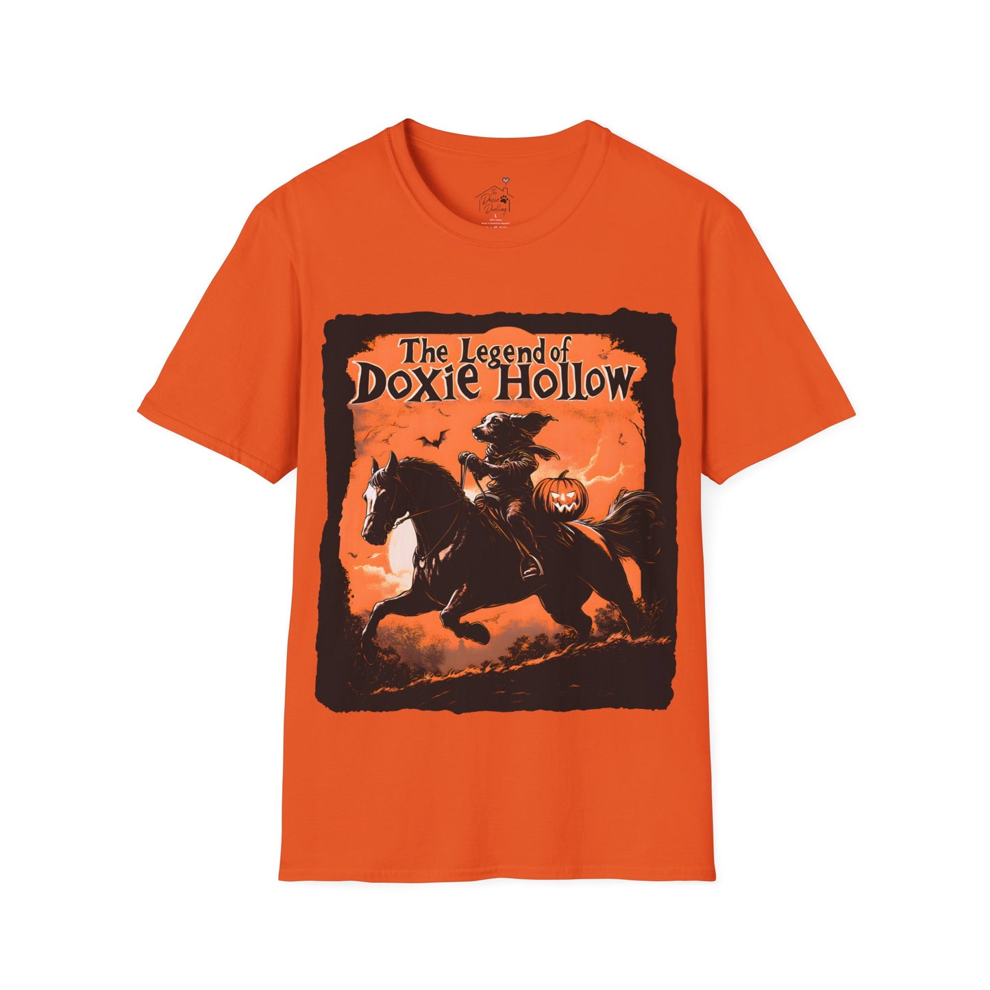 "Long's Hollow" Long-Haired Dachshund Halloween Unisex Softstyle T-Shirt