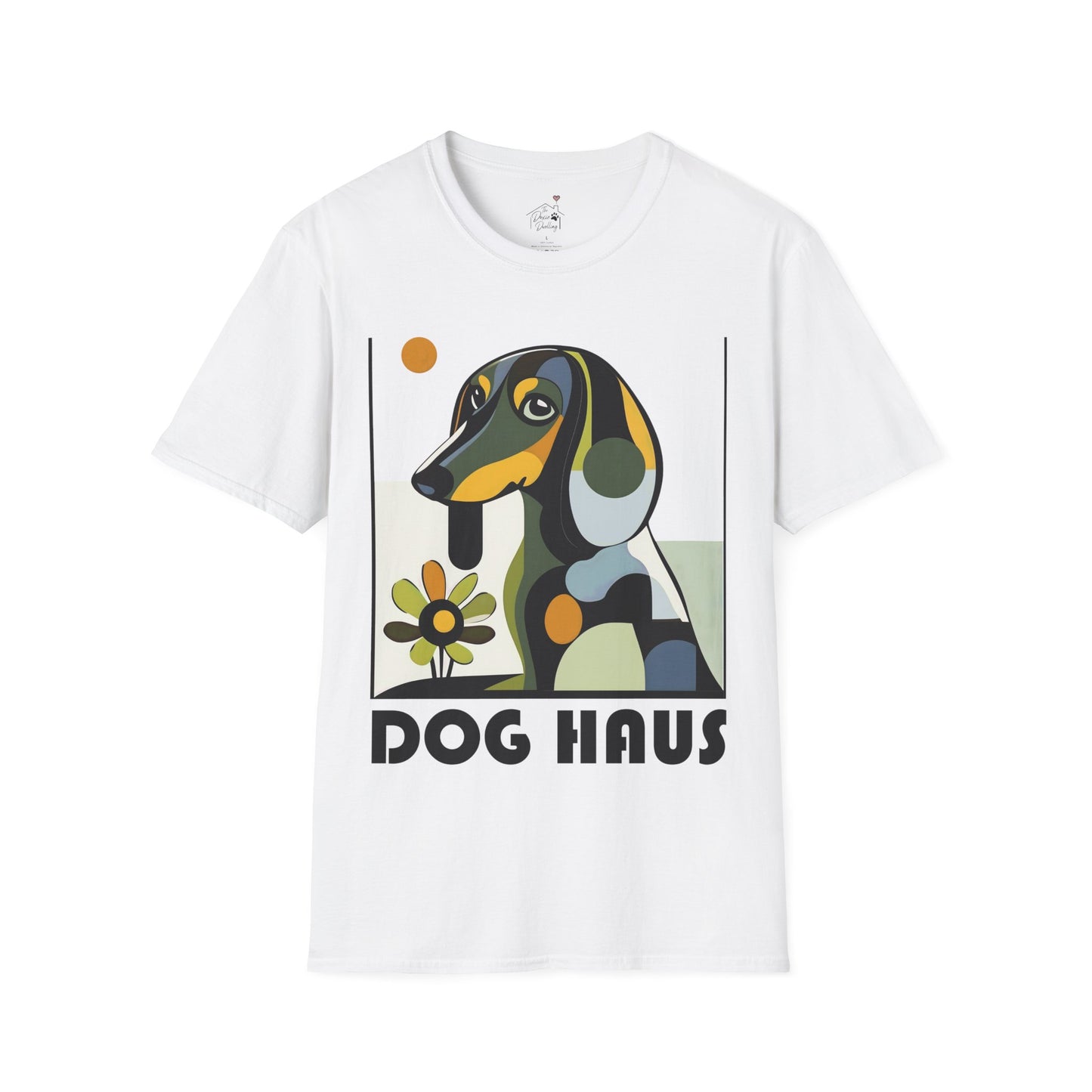 "Long Haus" Long-Haired Dachshund Unisex Softstyle T-Shirt