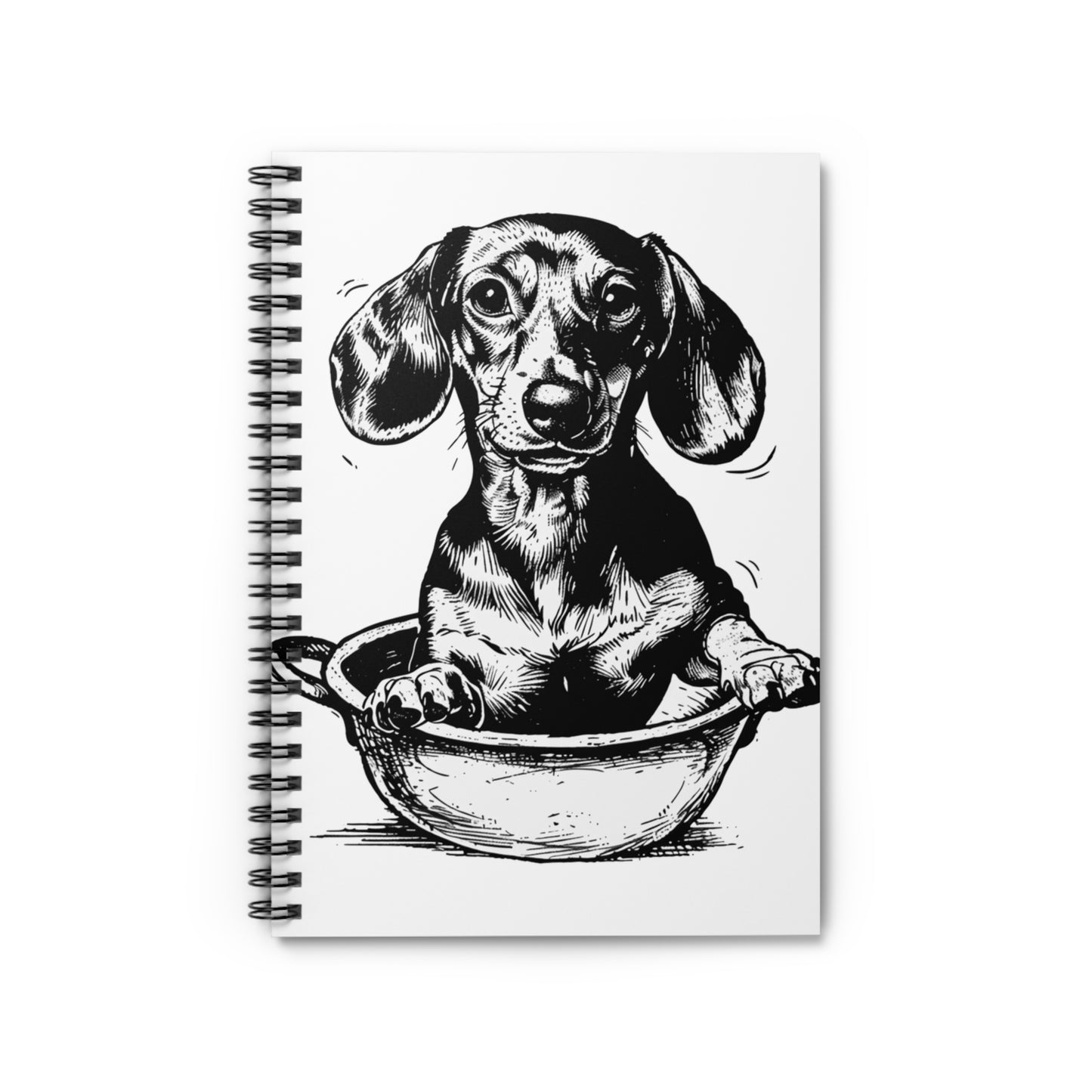 "Wobble" Smooth-Haired Dachshund Ruled Line Spiral Notebook