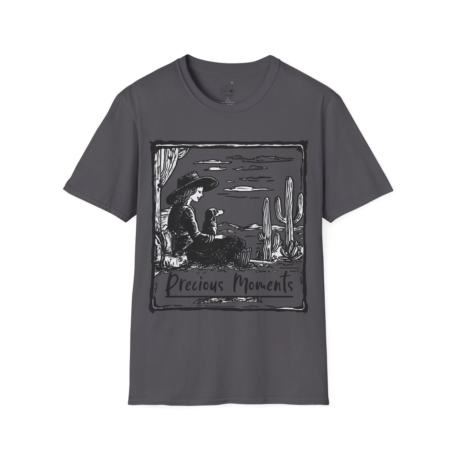 "Precious Moments" Smooth-Haired Dachshund Unisex Softstyle T-Shirt