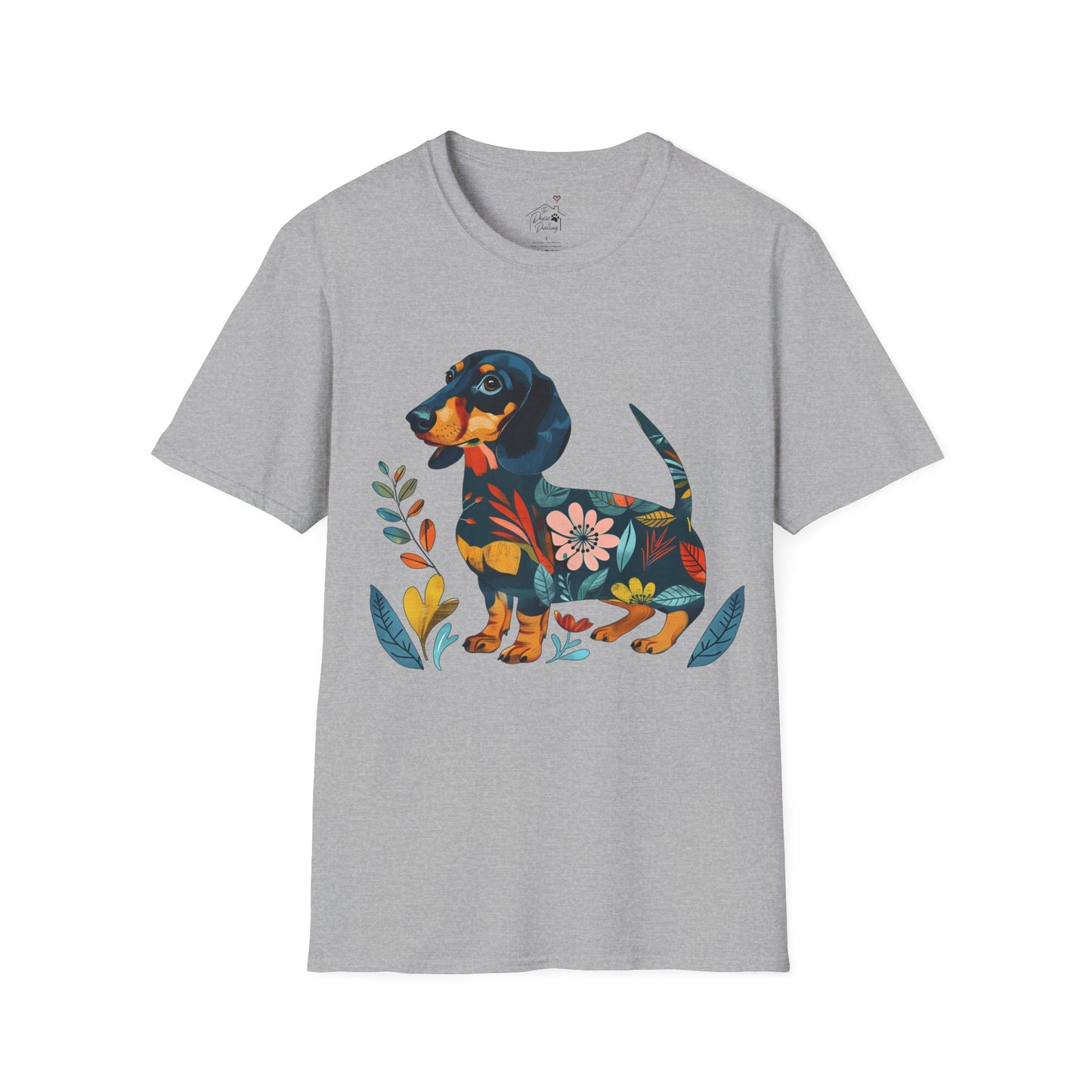 "Fresh" Black & Tan Smooth-Haired Dachshund Unisex Softstyle T-Shirt