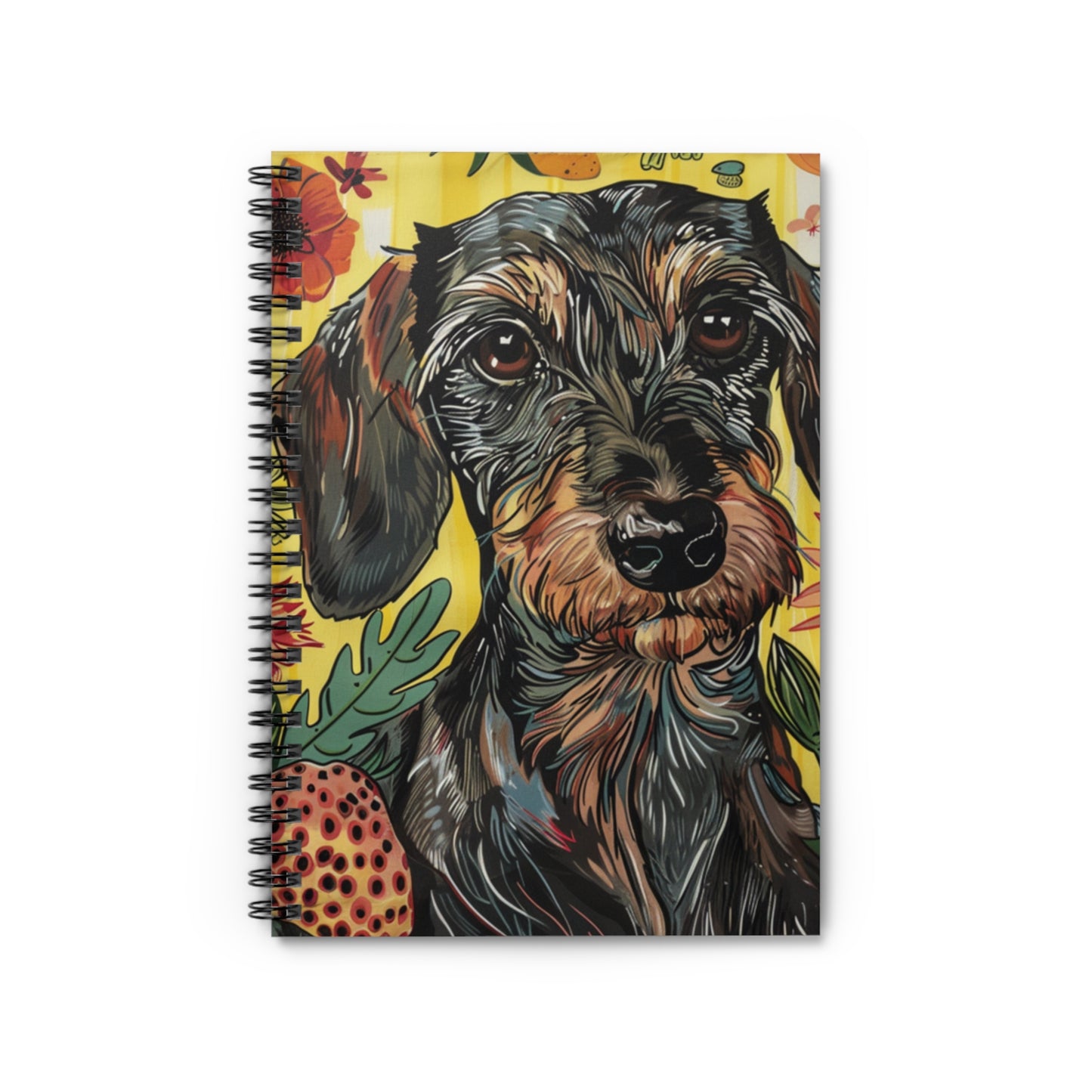 "Picnic" Wire-Haired Dachshund Ruled Line Spiral Notebook