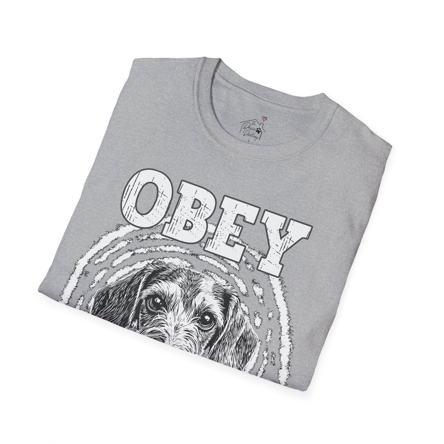"Obey" Wire-Haired Dachshund Unisex Softstyle T-Shirt