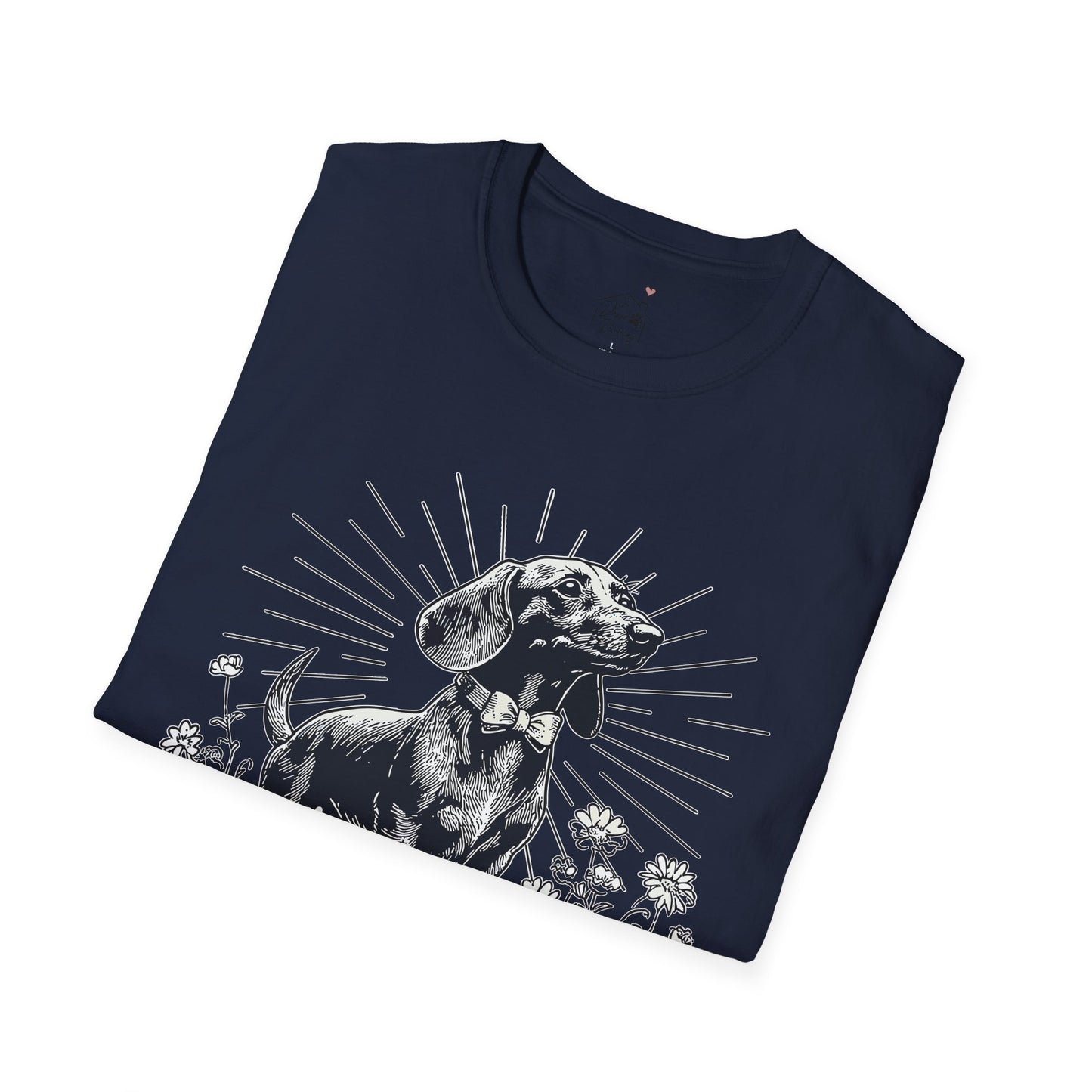 "Circa" Smooth-Haired Dachshund Unisex Softstyle T-Shirt
