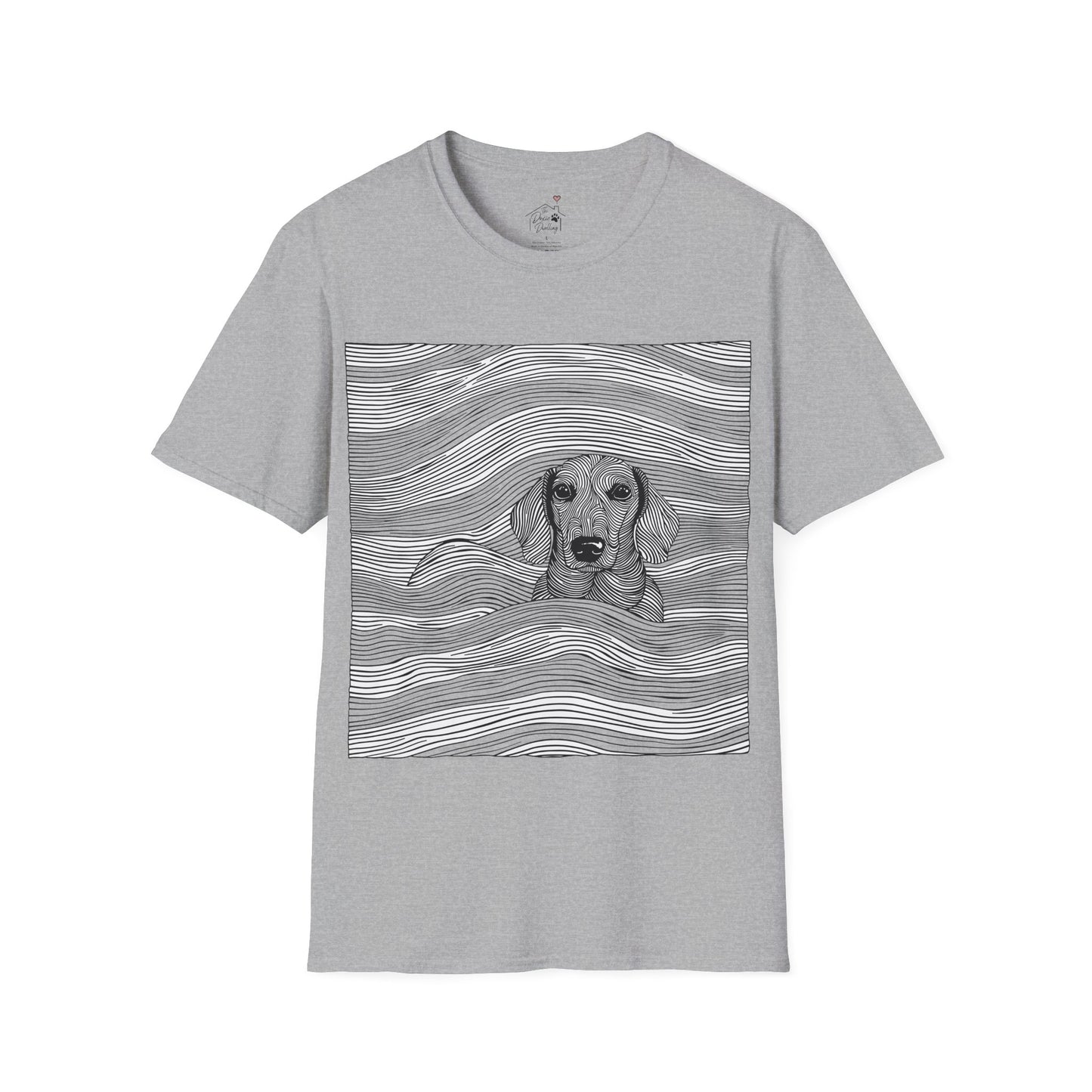 "Smooth Joy" Tan Smooth-Haired Dachshund Unisex Softstyle T-Shirt