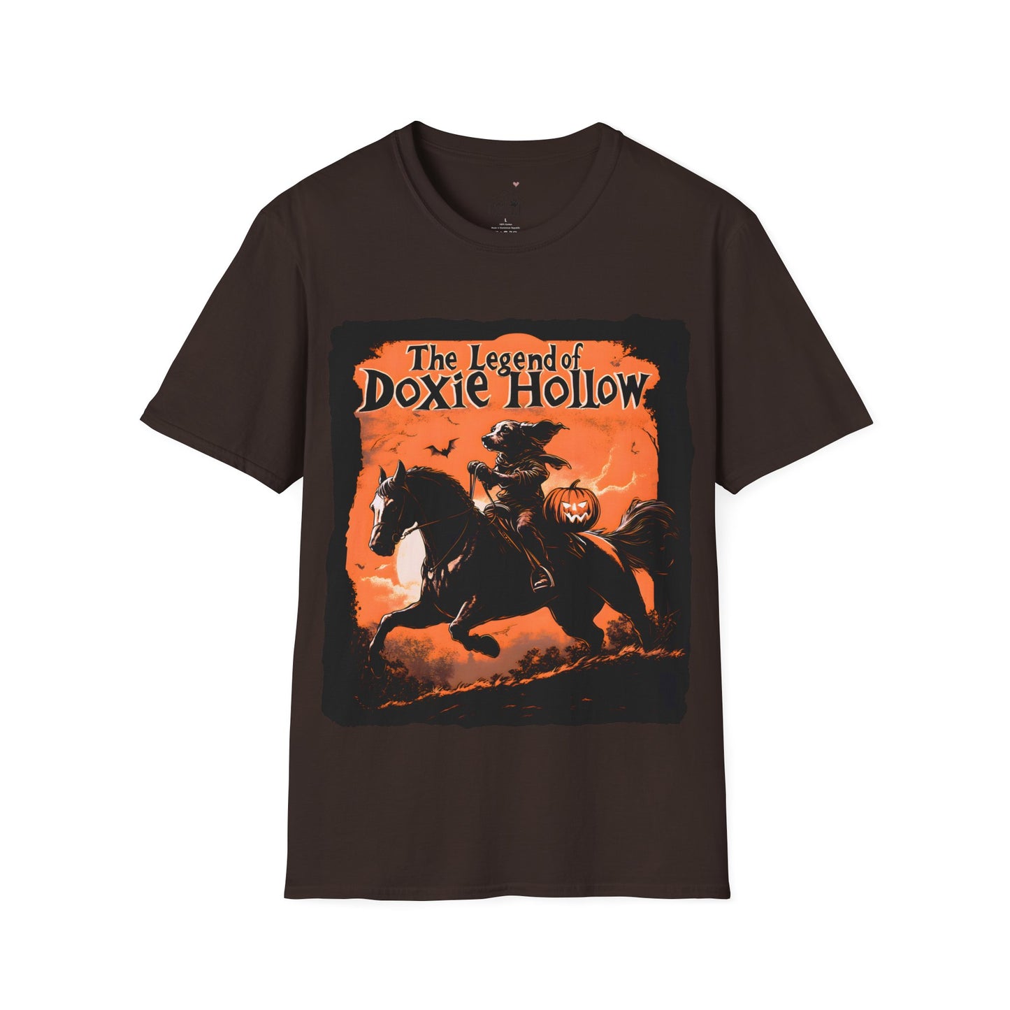 "Long's Hollow" Long-Haired Dachshund Halloween Unisex Softstyle T-Shirt