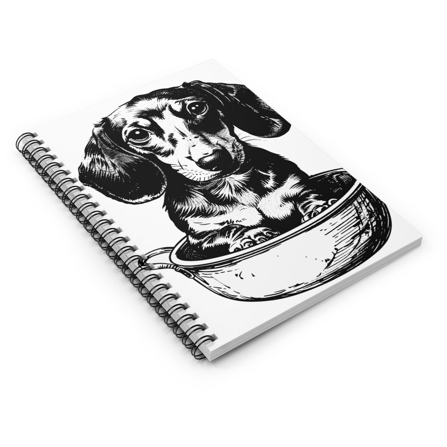"Soup's On" Smooth-Haired Dachshund Ruled Line Spiral Notebook