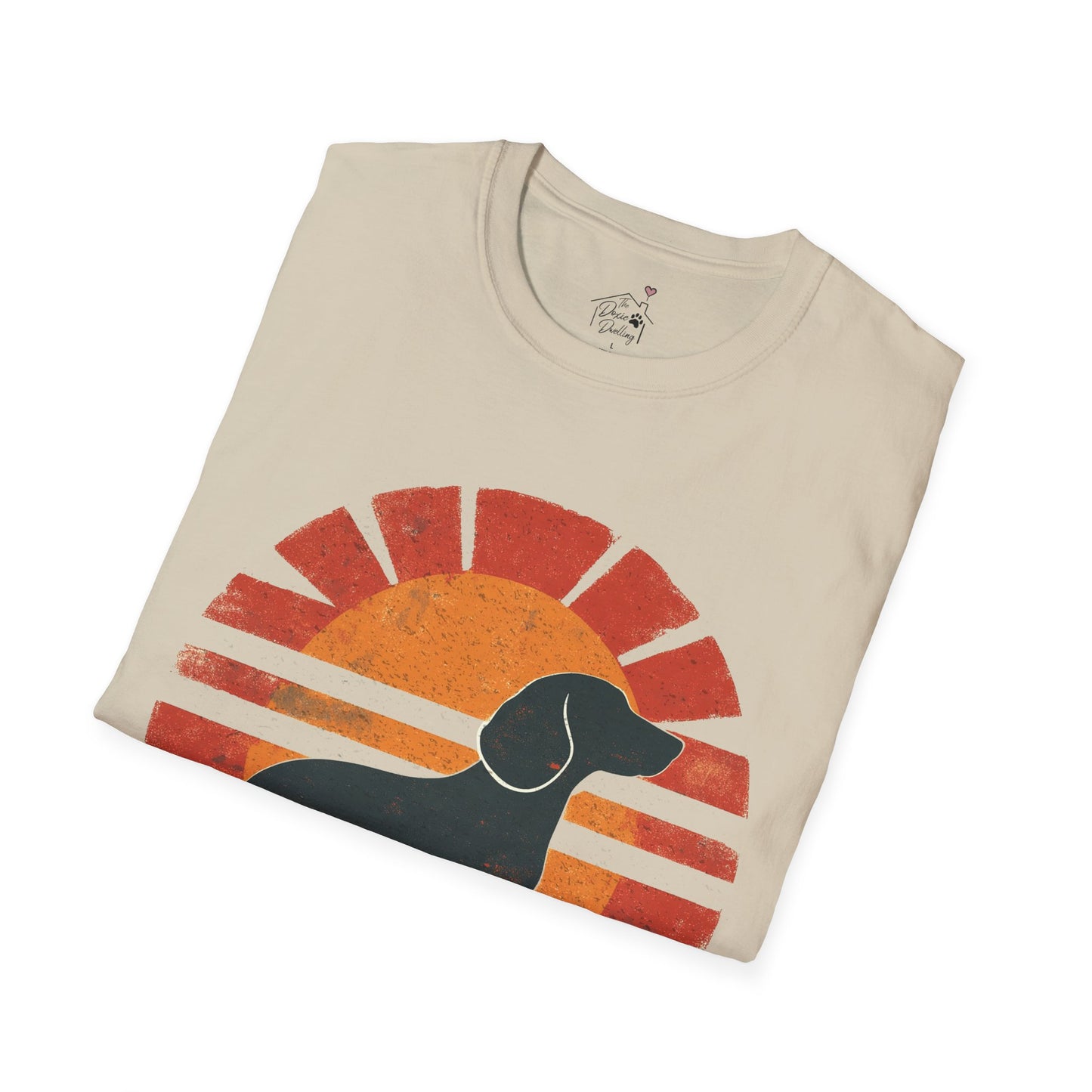 "Smooth Sunset" Smooth-Haired Dachshund Unisex Softstyle T-Shirt