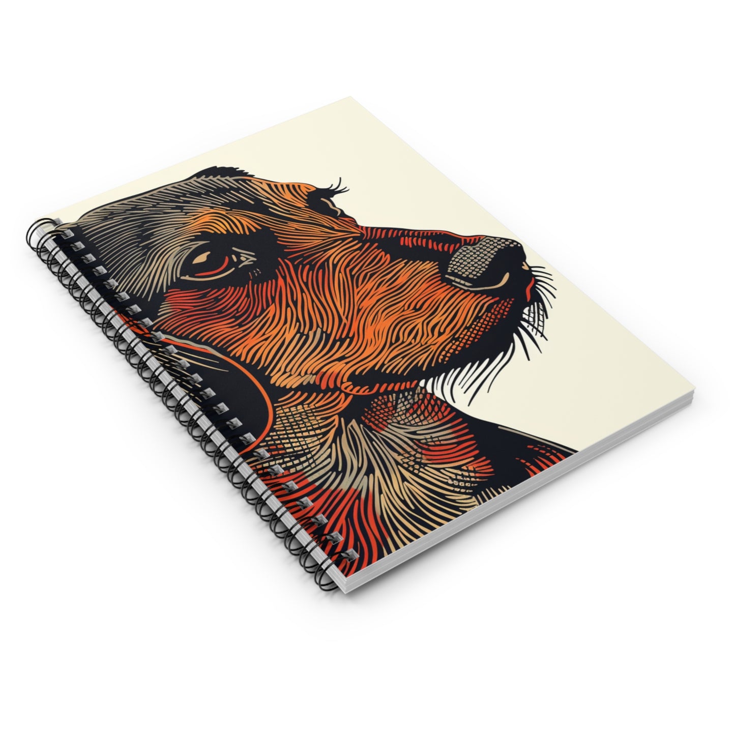 "Profile" Wire-Haired Dachshund Ruled Line Spiral Notebook