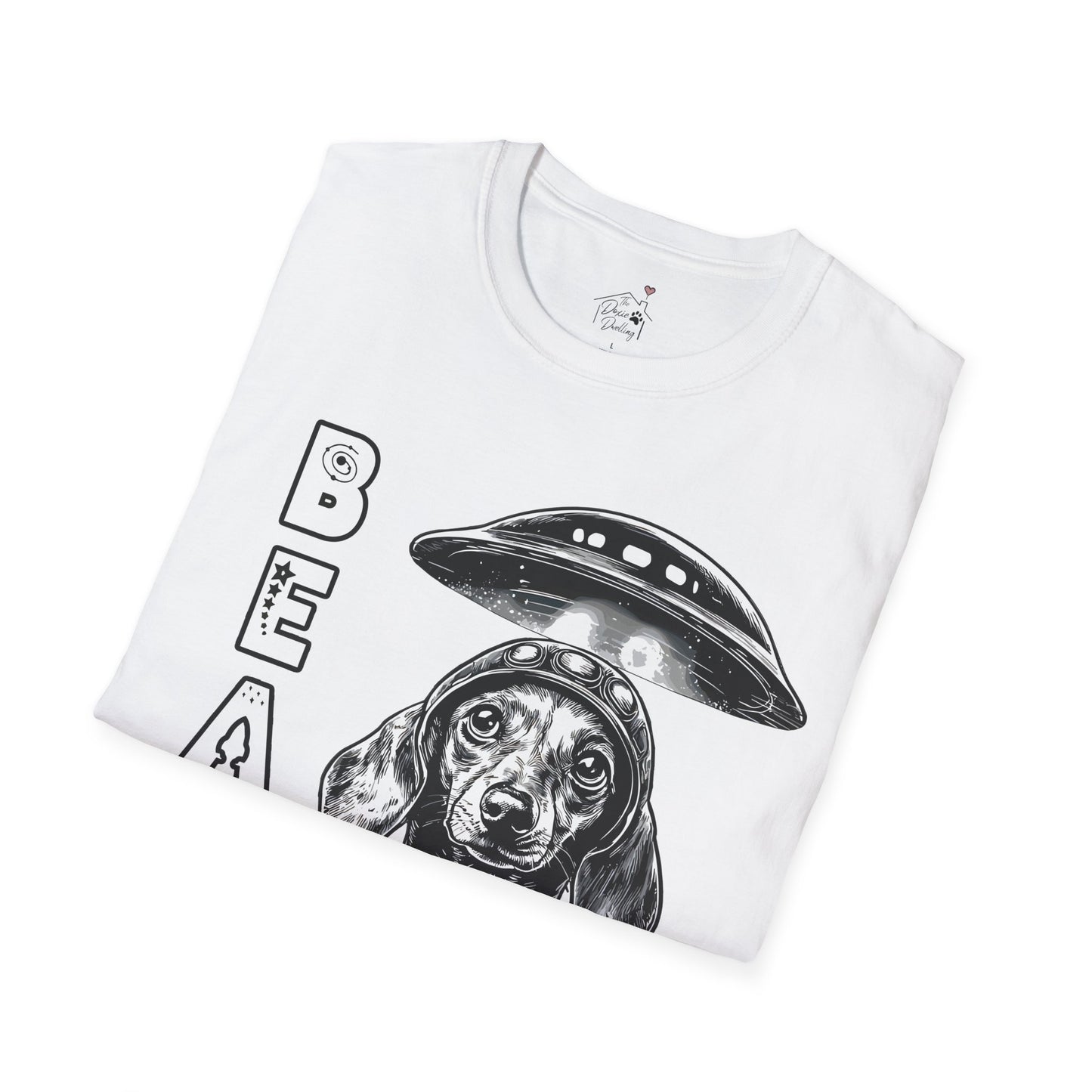 "Blue Beam" Smooth-Haired Dachshund Unisex Softstyle T-Shirt