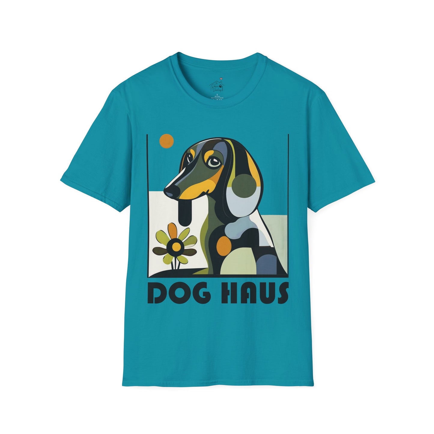 "Long Haus" Long-Haired Dachshund Unisex Softstyle T-Shirt