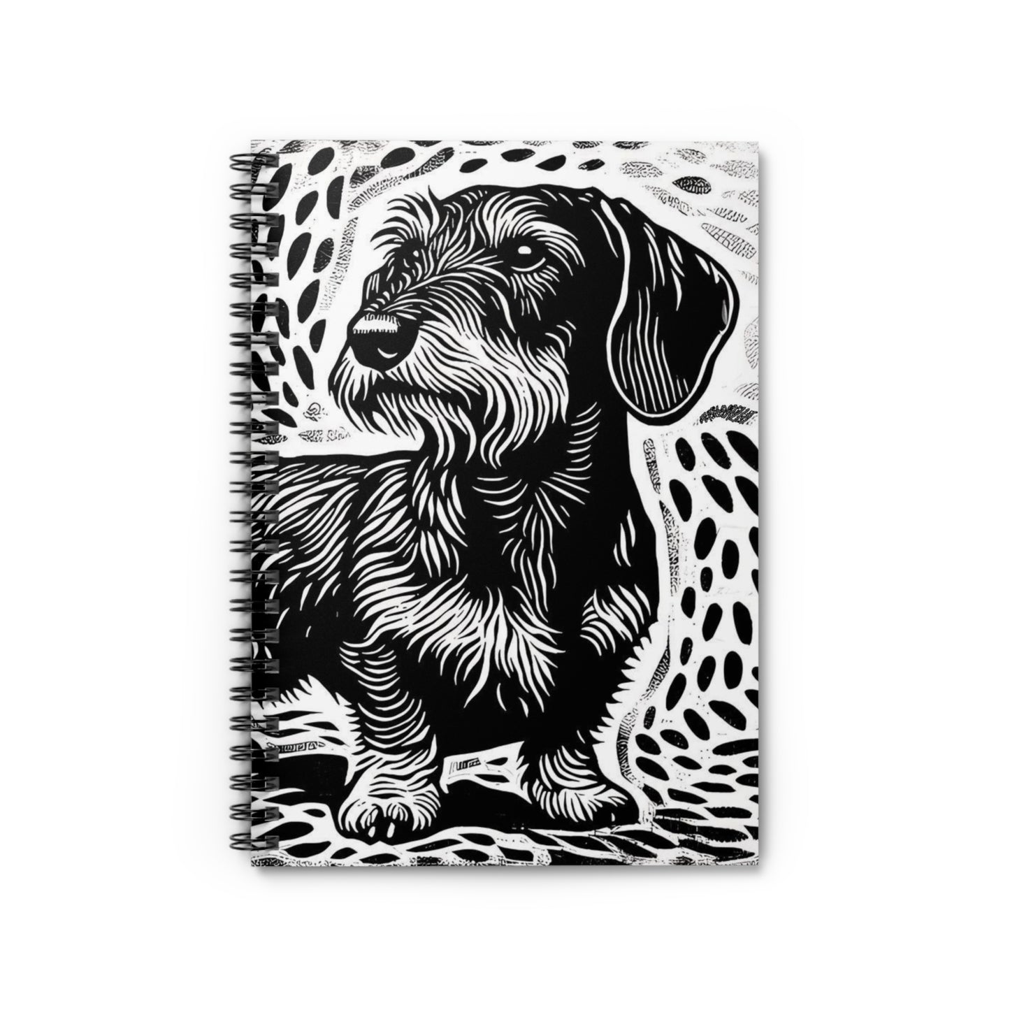 "Proud" Wire-Haired Dachshund Ruled Line Spiral Notebook