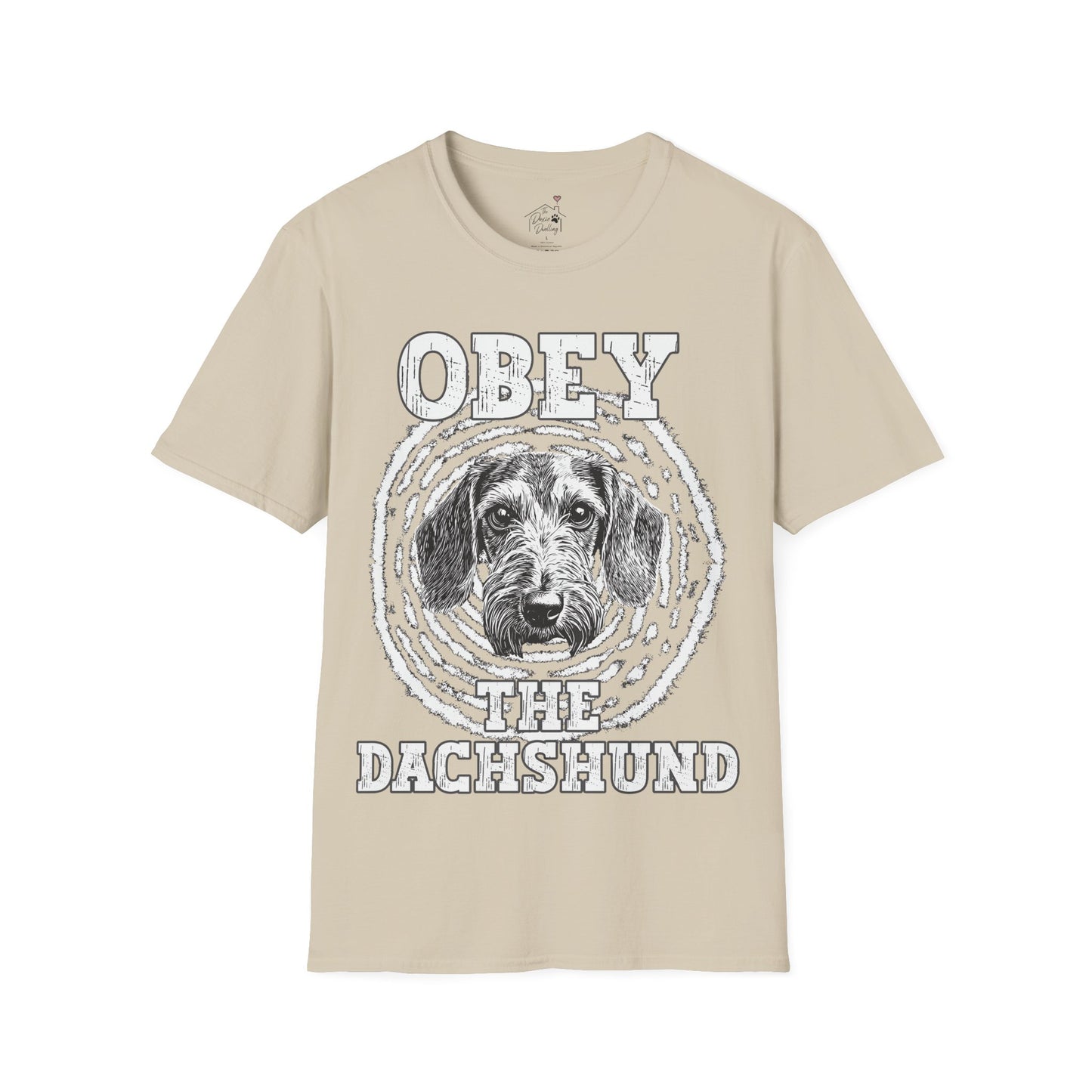 "Obey" Wire-Haired Dachshund Unisex Softstyle T-Shirt
